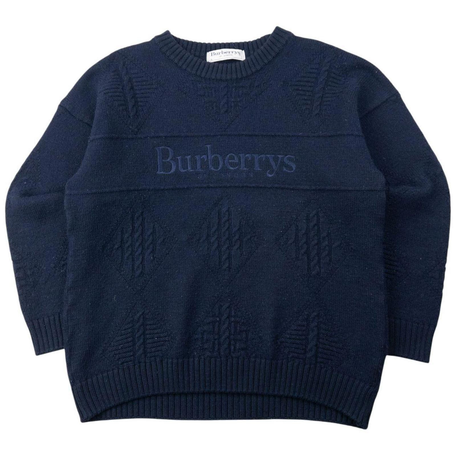 Burberry Vintage 90s Burberry Embroidered Knit Jumper Size XS Size US XS / EU 42 / 0 - 1 Thumbnail