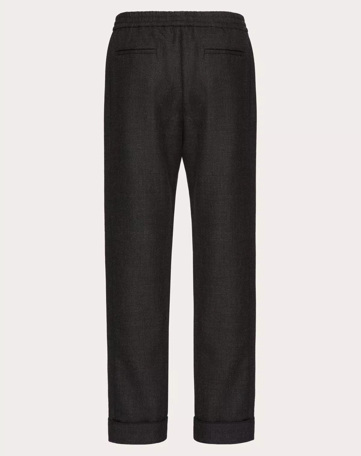 Valentino oc11z0725 Wool Tweed Pyjama Trousers in Black Size US 32 / EU 48 - 2 Thumbnail