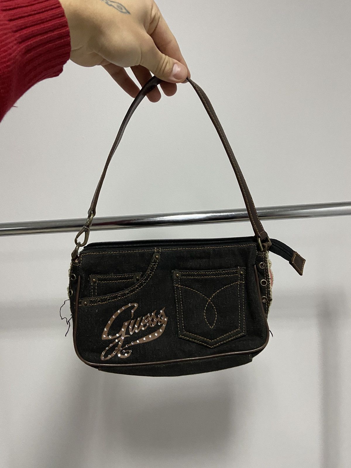 Guess × Vintage Guess rhinestones Logo Vintage small Bag Size ONE SIZE - 1 Thumbnail