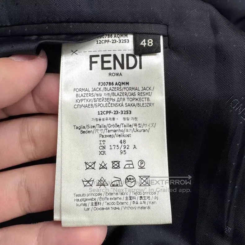 Fendi Fendi Handmade Wool Blazer Size 48L - 4 Thumbnail