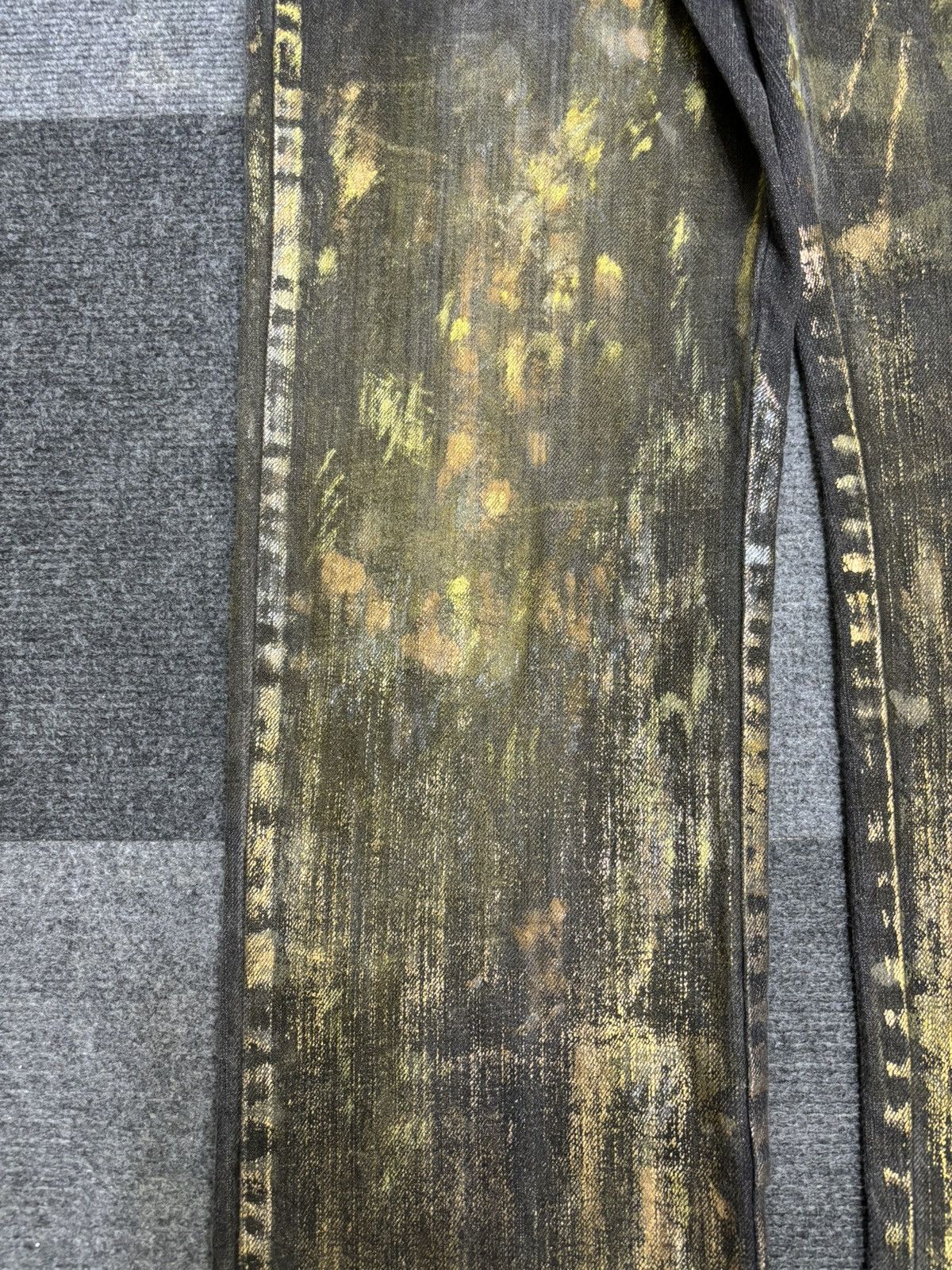 Japanese Brand 💥ONE ON GRAILED💥ARCHIVAL RARE PPFM CHAOS PAINT DENIM F457 Size US 32 / EU 48 - 6 Thumbnail