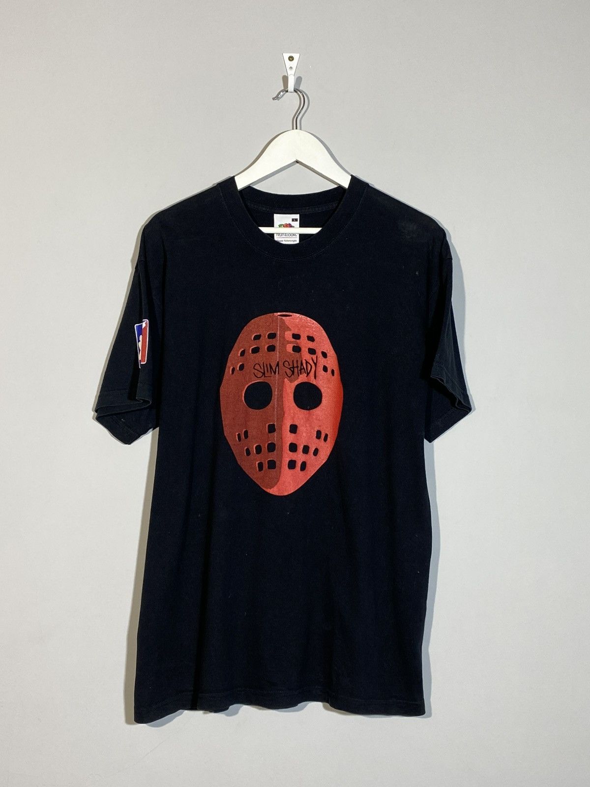 Vintage Eminem Slim Shady Red Jason Mask Horror Rap Graphic