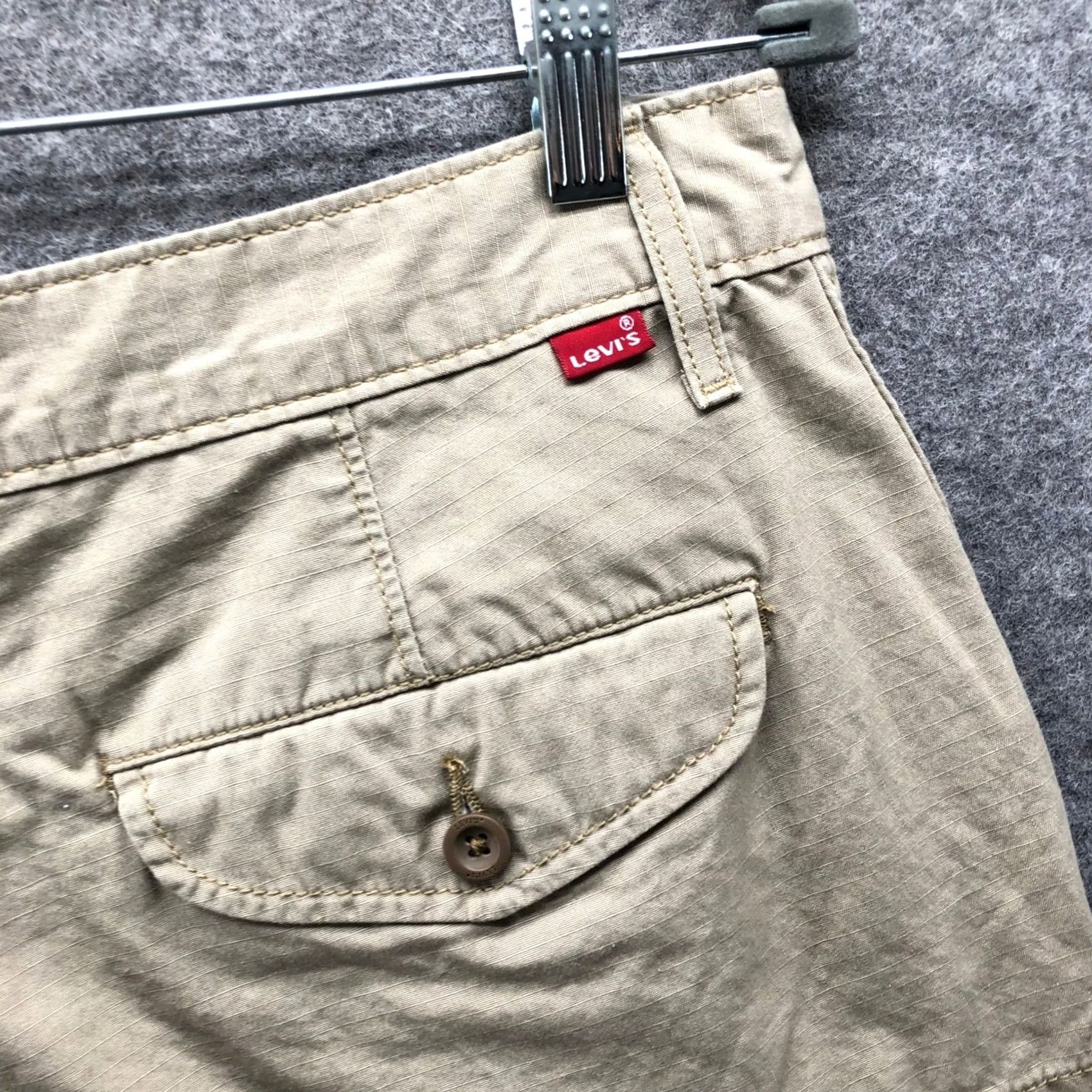 Levi's Levi's Carrier Cargo Shorts Mens 34 Ripstop Tan Beige 9.5" Outdoors Work Cargo Pocket Solid Cotton Zip Size US 34 / EU 50 - 3 Thumbnail
