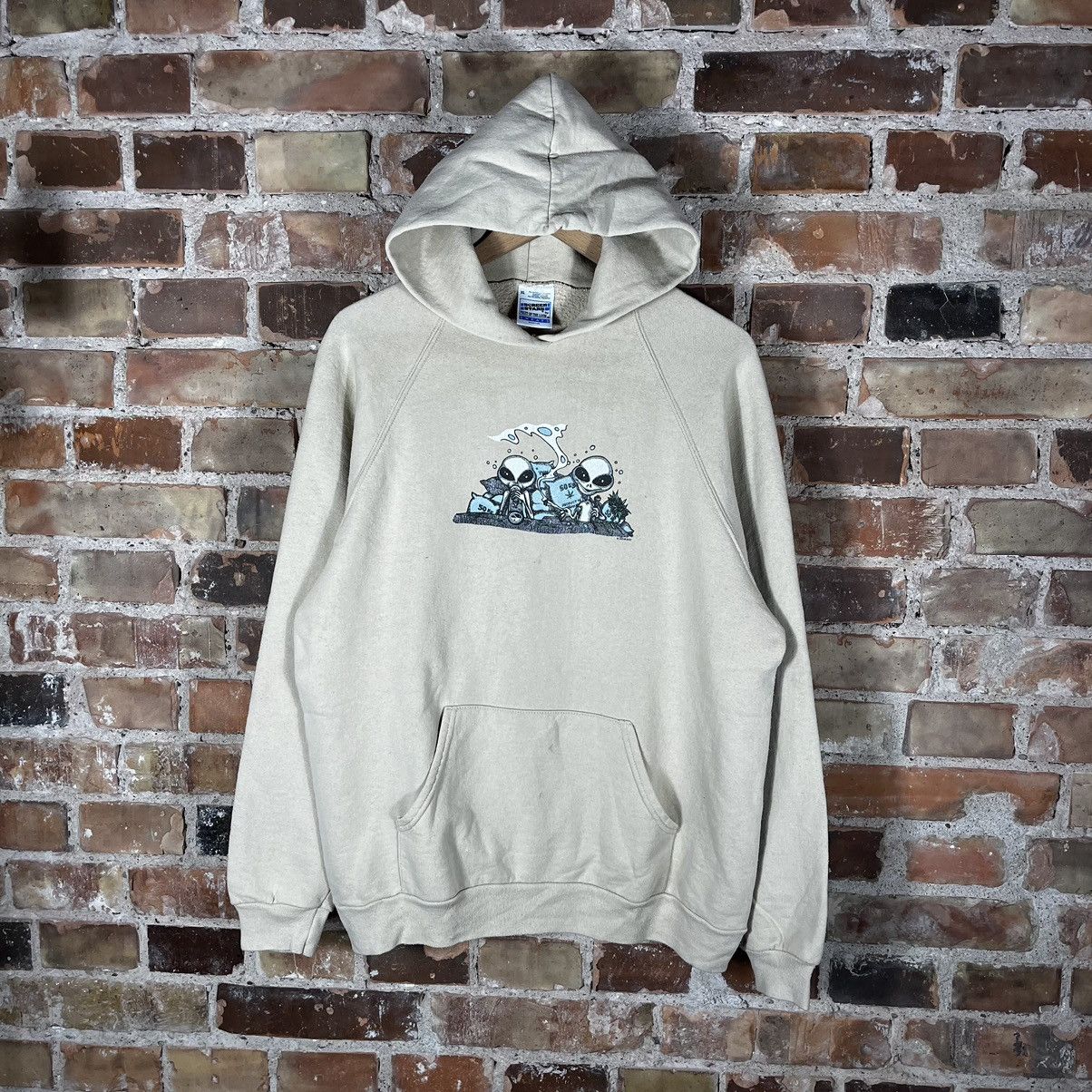 Vintage Vintage Crazy Funny Aliens Hoodie Sweatshirt UFO Blind Style Size US XL / EU 56 / 4 - 1 Thumbnail