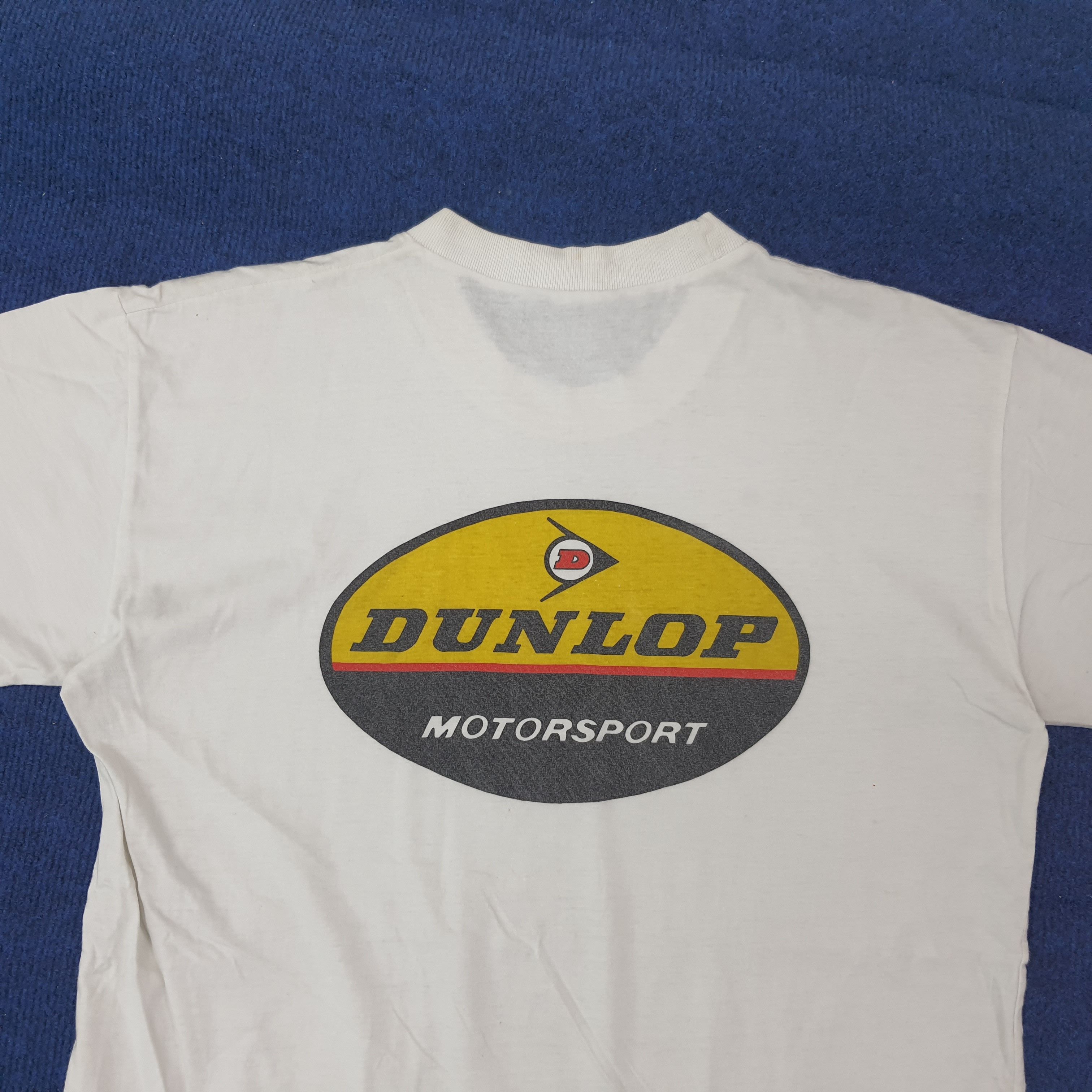 Japanese Brand Vintage DUNLOP Motorsports Single Stitch Tshirt C249N48 Size US M / EU 48-50 / 2 - 2 Thumbnail