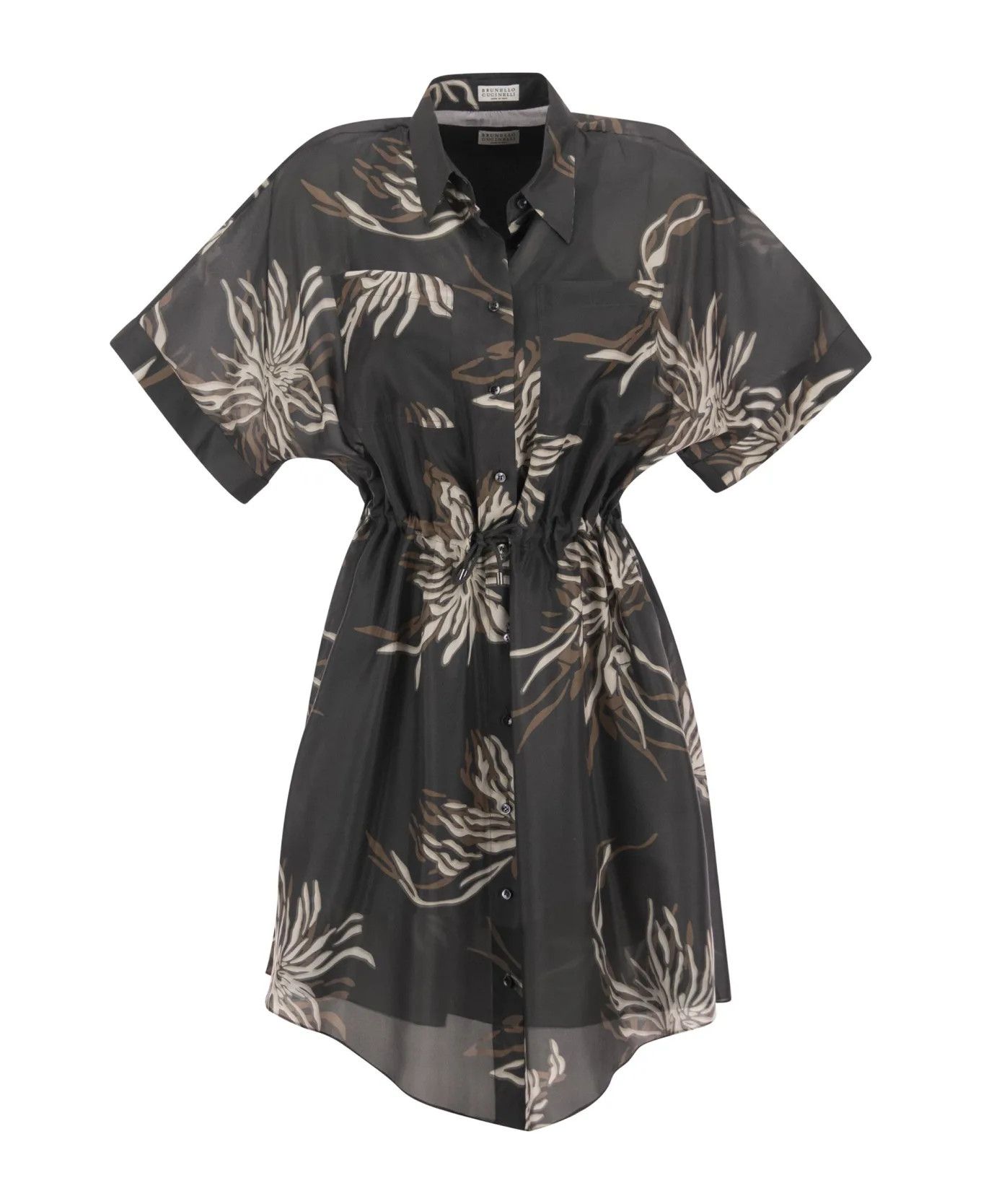 Brunello Cucinelli o1y0725 Mini Dress in Multicolor Size L / US 10 / IT 46 - 1 Thumbnail