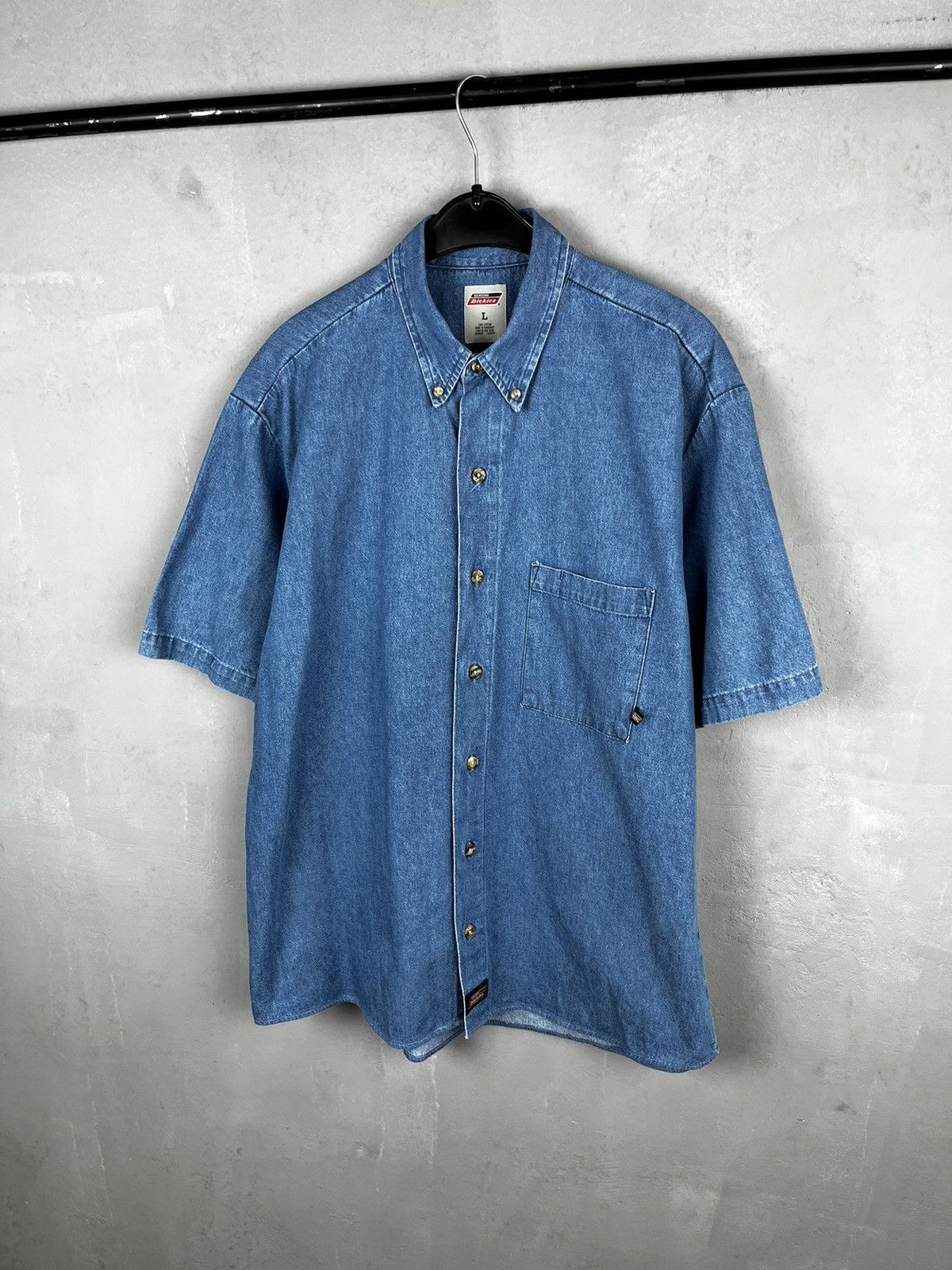Dickies × Vintage VINTAGE Dickies Denim Button Shirt Size US L / EU 52-54 / 3 - 1 Thumbnail