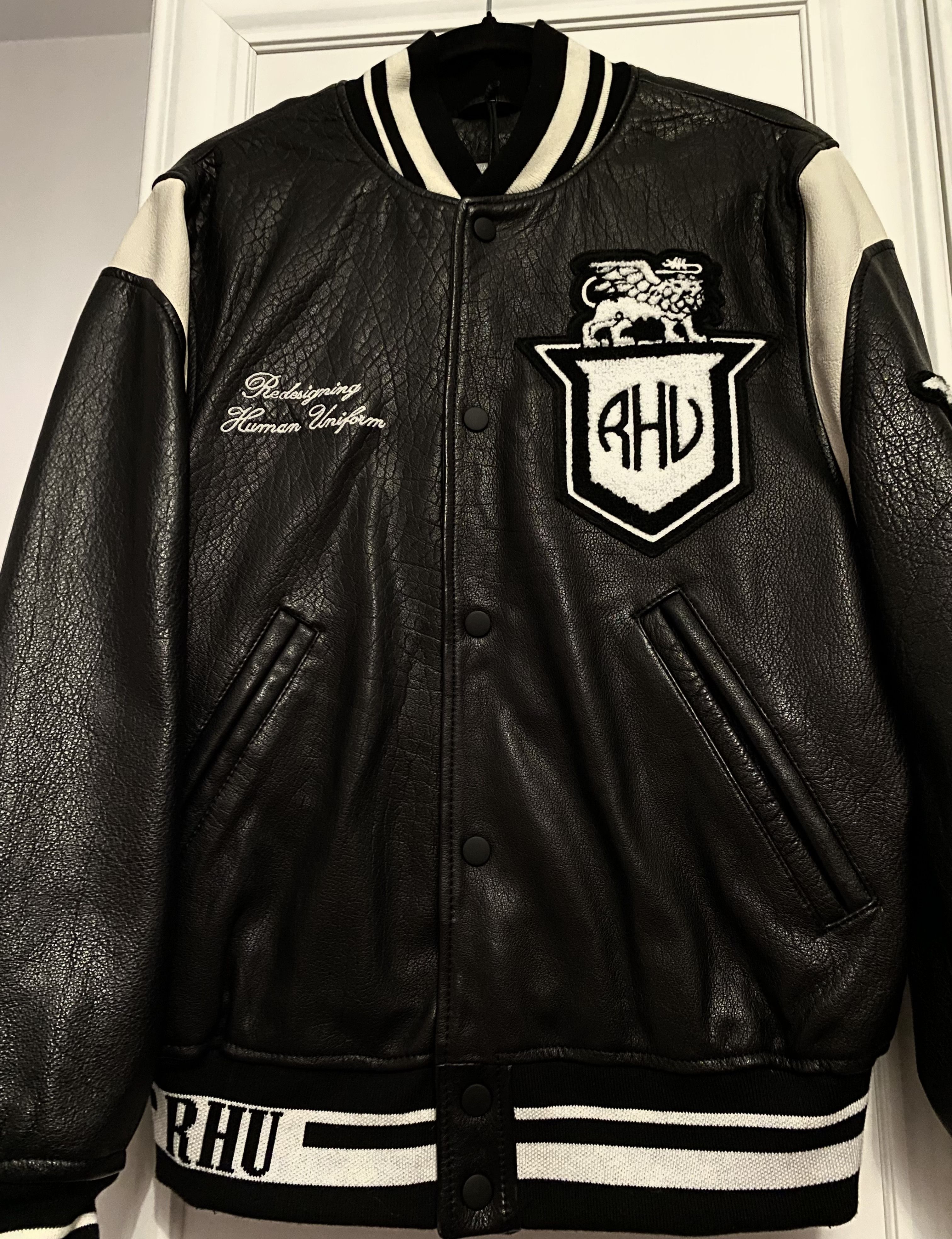 Rhuigi Zara Leather Bomber Jacket Black