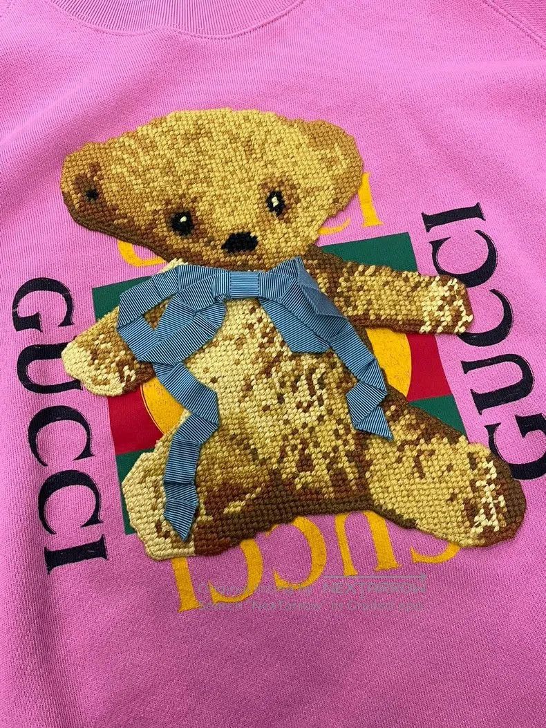 Gucci Gucci Pink Logo Bear Sweatshirt XS. Size US XS / EU 42 / 0 - 2 Thumbnail