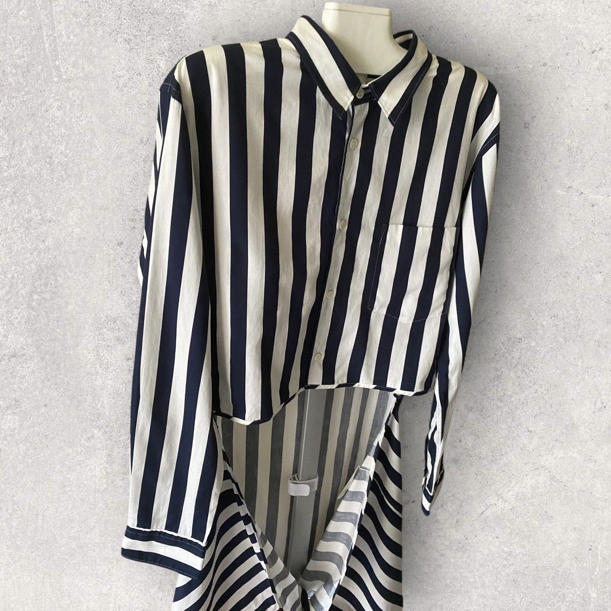 Comme des Garcons SS16 Blue/White Stripe Shirt Size US M / EU 48-50 / 2 - 3 Thumbnail