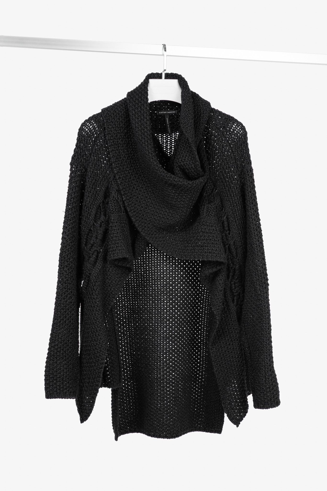 Sarah Pacini Sarah Pacini Wool-Blend Cable-Knit Crossover Cowl Sweater Size ONE SIZE - 1 Thumbnail