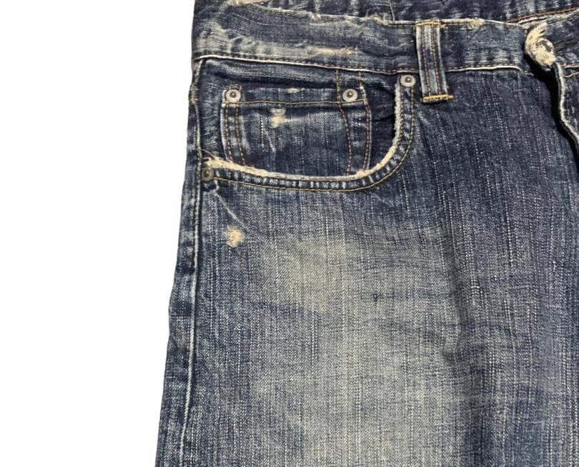 Edwin Vintage Edwin 504 Straight Leg Jeans Distressed Size US 34 / EU 50 - 6 Thumbnail