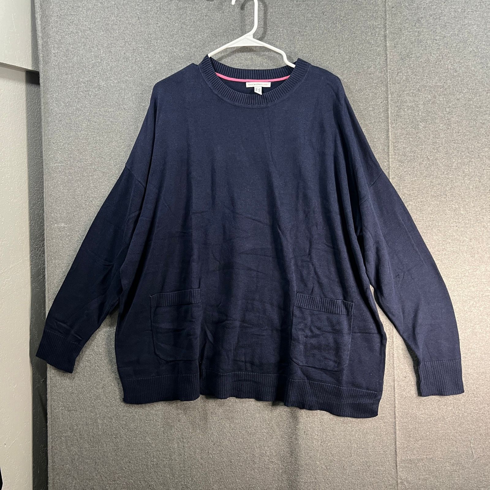 Isaac Mizrahi Isaac Mizrahi Live! Pullover Sweater with Pockets Dark Size XL / US 12-14 / IT 48-50 - 1 Thumbnail