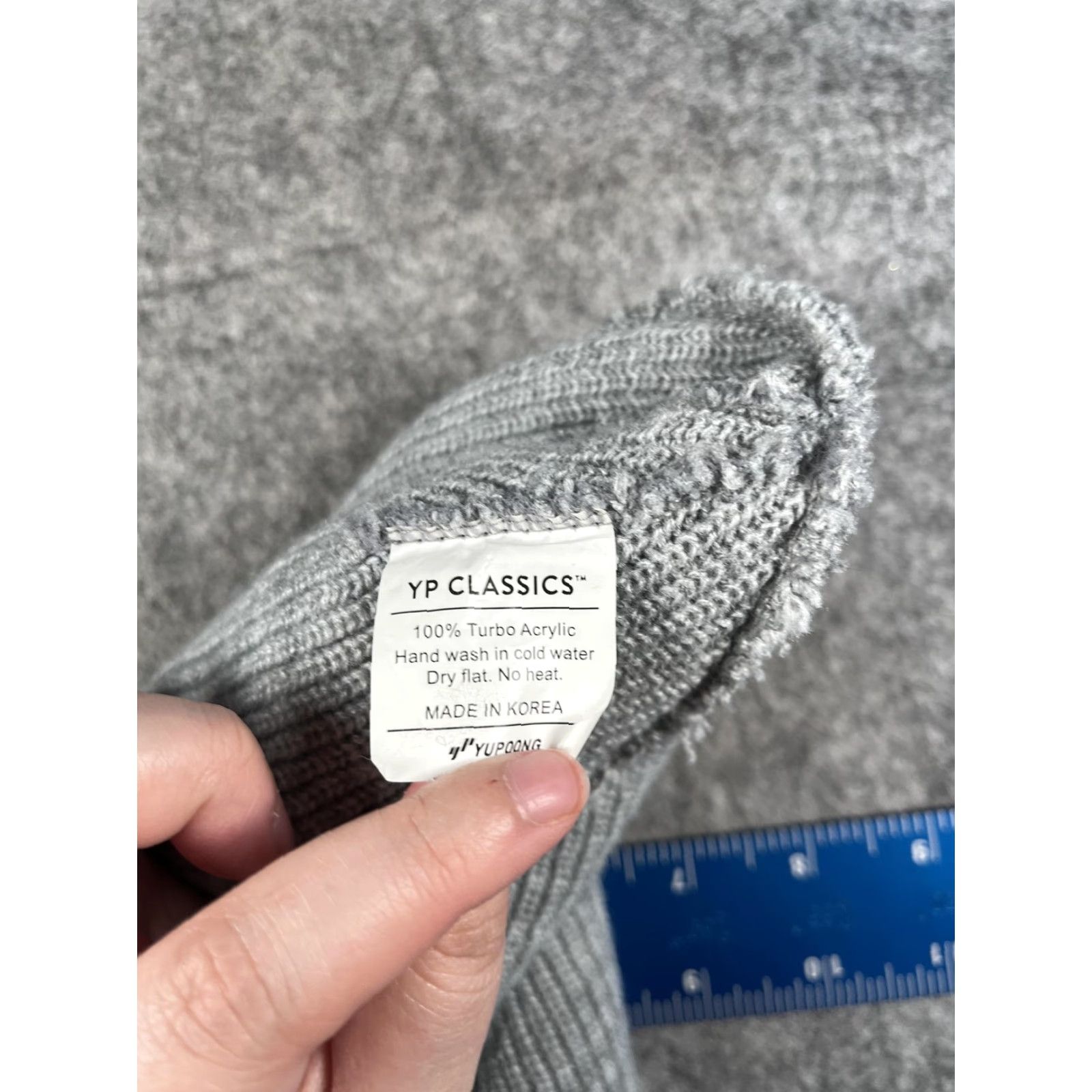 Vintage YP Classics Hat Beanie Mens One Size Gray Knit Keentek Logo Stretch Winter Size ONE SIZE - 7 Thumbnail