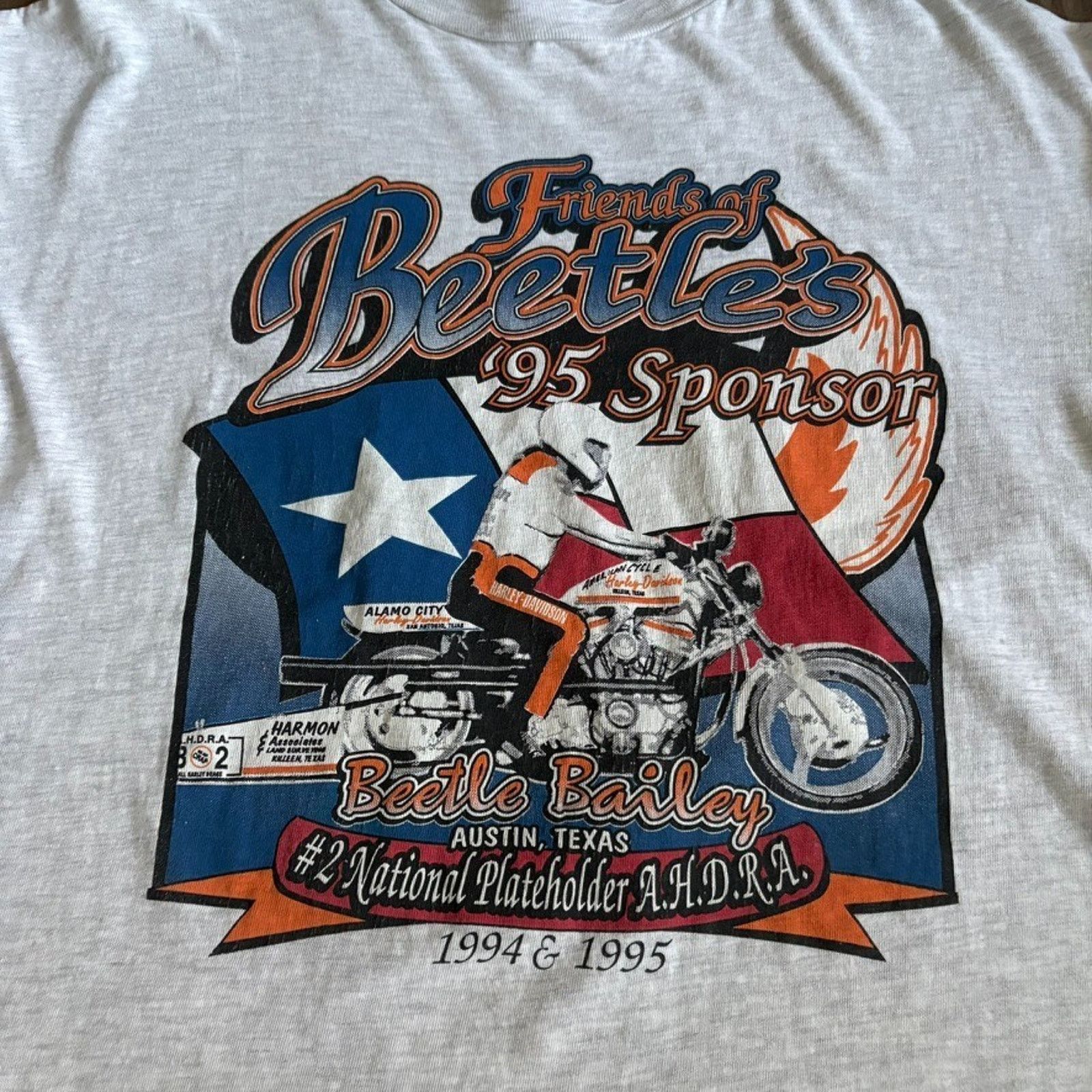 Harley Davidson × Vintage Vintage Harley Davidson Drag Racing T-Shirt Men's Size L Size US L / EU 52-54 / 3 - 2 Thumbnail