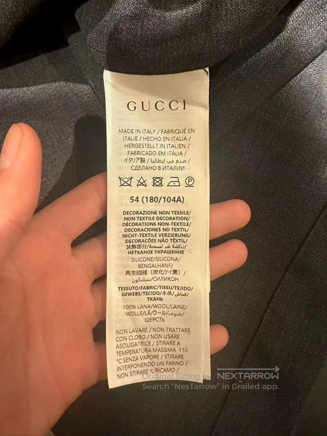 Gucci gucci dark gray cashmere suit jacket. Size US L / EU 52-54 / 3 - 3 Thumbnail