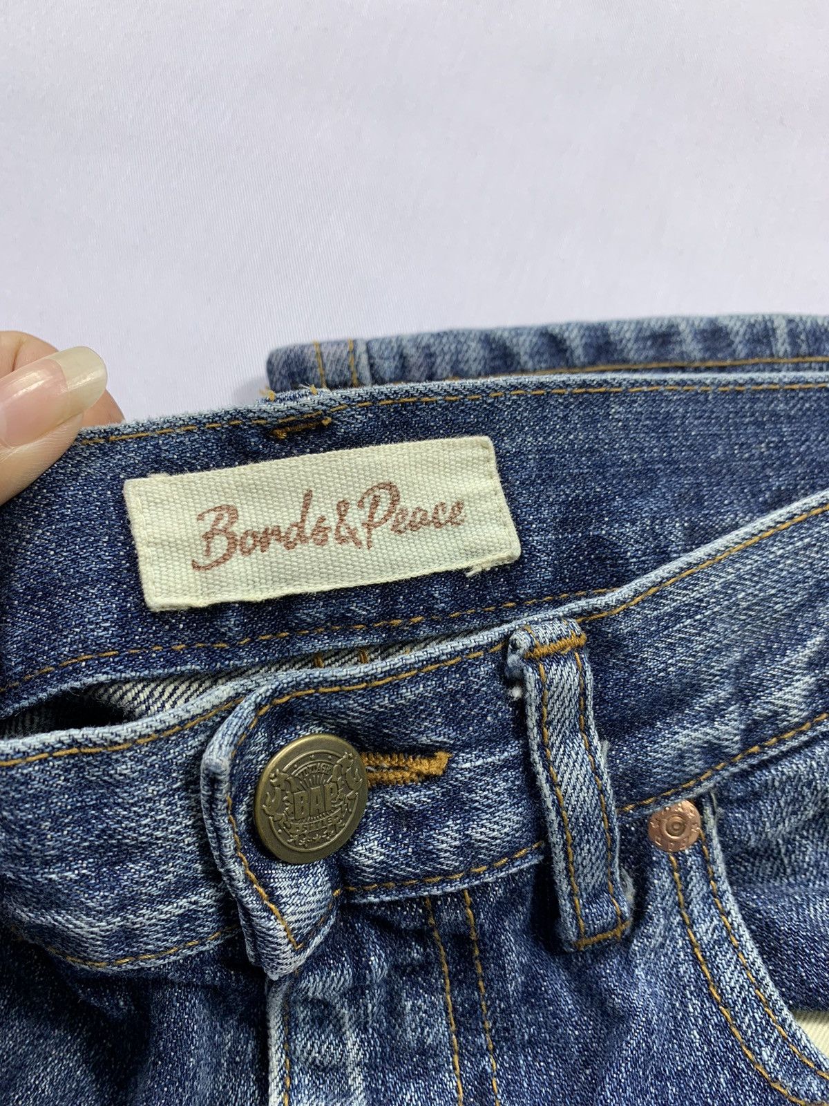 20471120 Sick Japan Distressed Patch Denim jeans Kurt Cobain Style Size US 29 - 6 Thumbnail