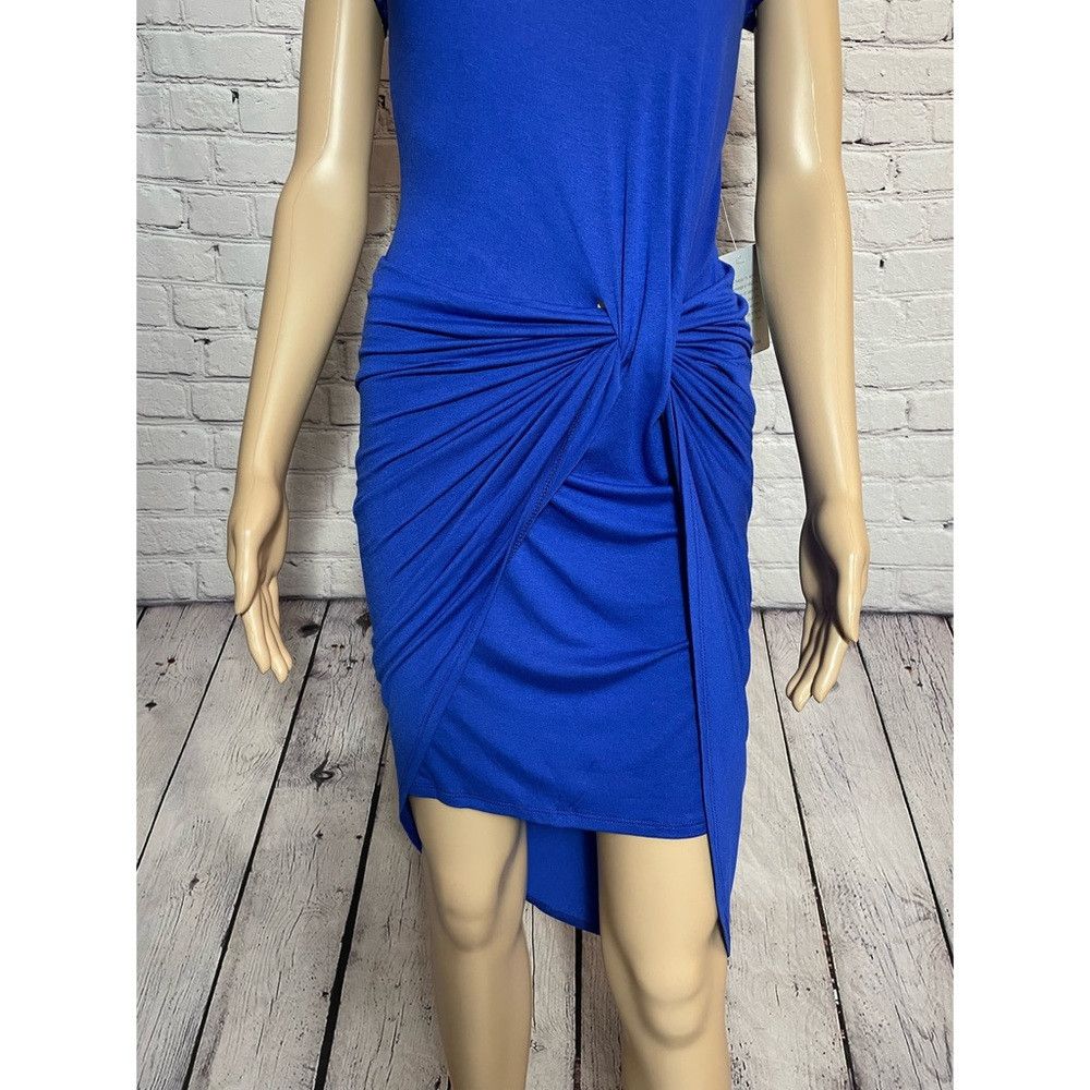 Other NWT New VANITY ROOM Cap Sleeve Twist Asymmetrical Blue Dres Size XS / US 0-2 / IT 36-38 - 3 Thumbnail