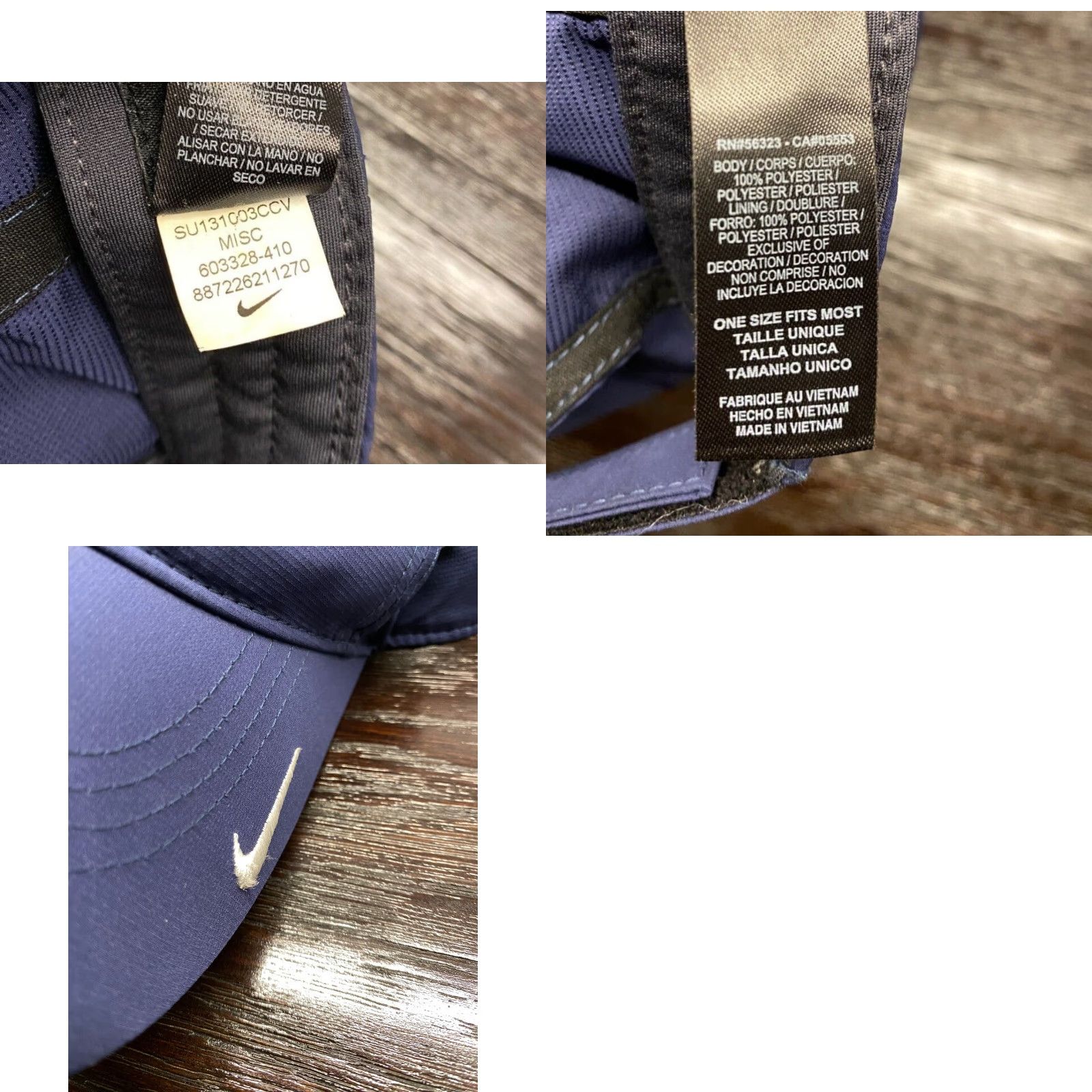 Nike Nike Golf Hat Adult One Size Blue Strapback Embroidered Carnival Swoosh Logo Cap Size ONE SIZE - 8 Thumbnail