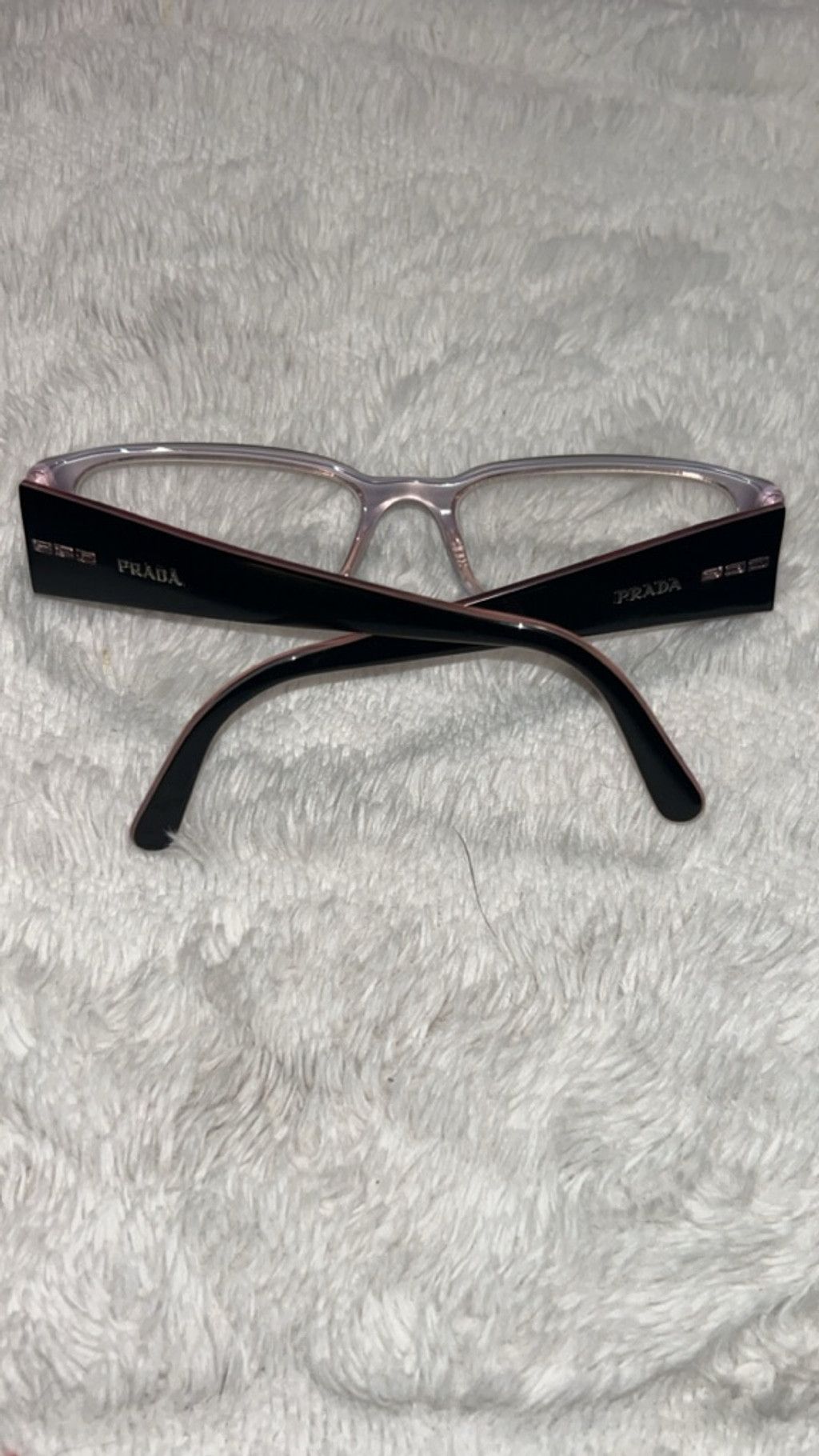 Prada Women's Prada Black & Pink Rectangular Glasses One Size Size ONE SIZE - 5 Thumbnail