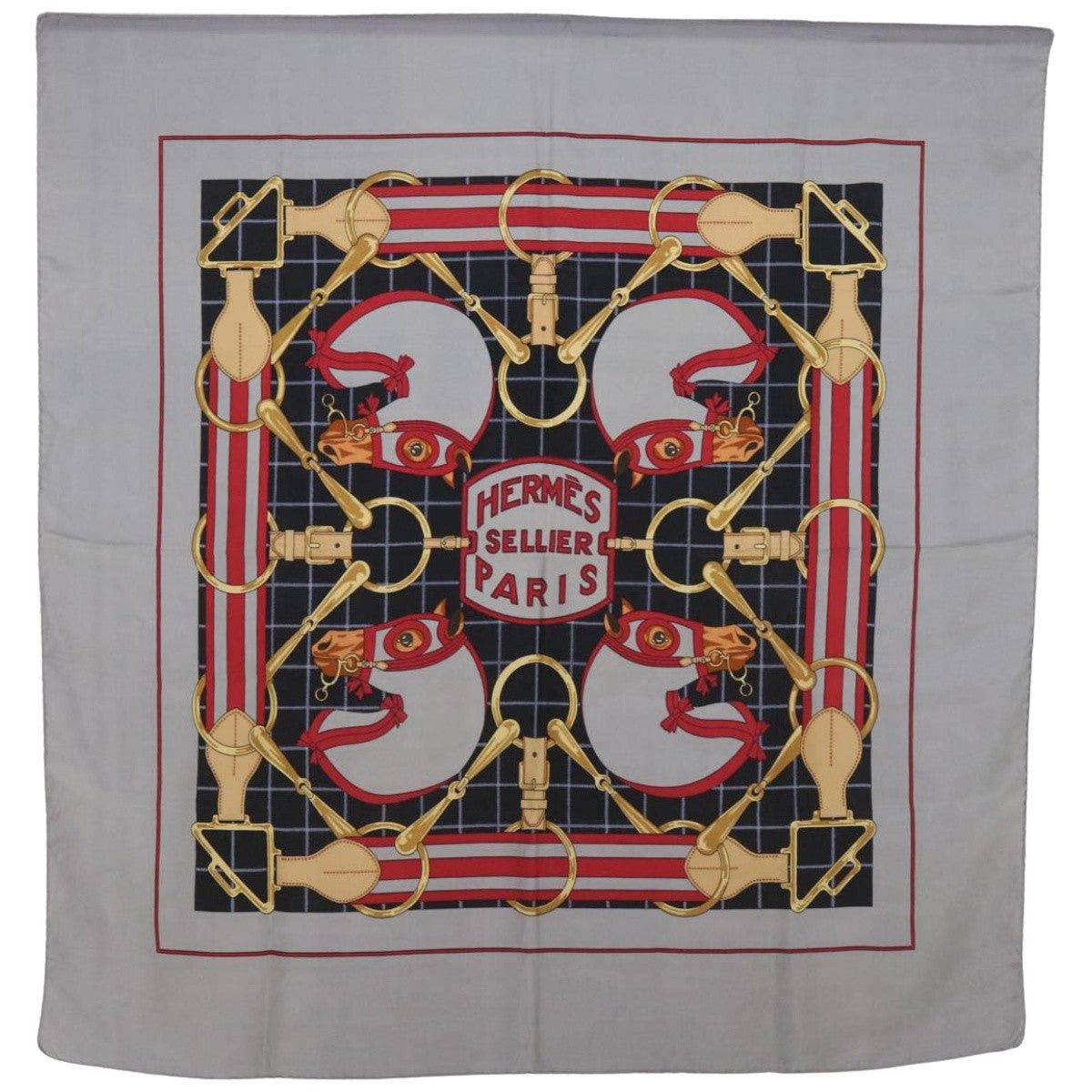 image of Hermes Carre 70 Scarves in Blue, Women's