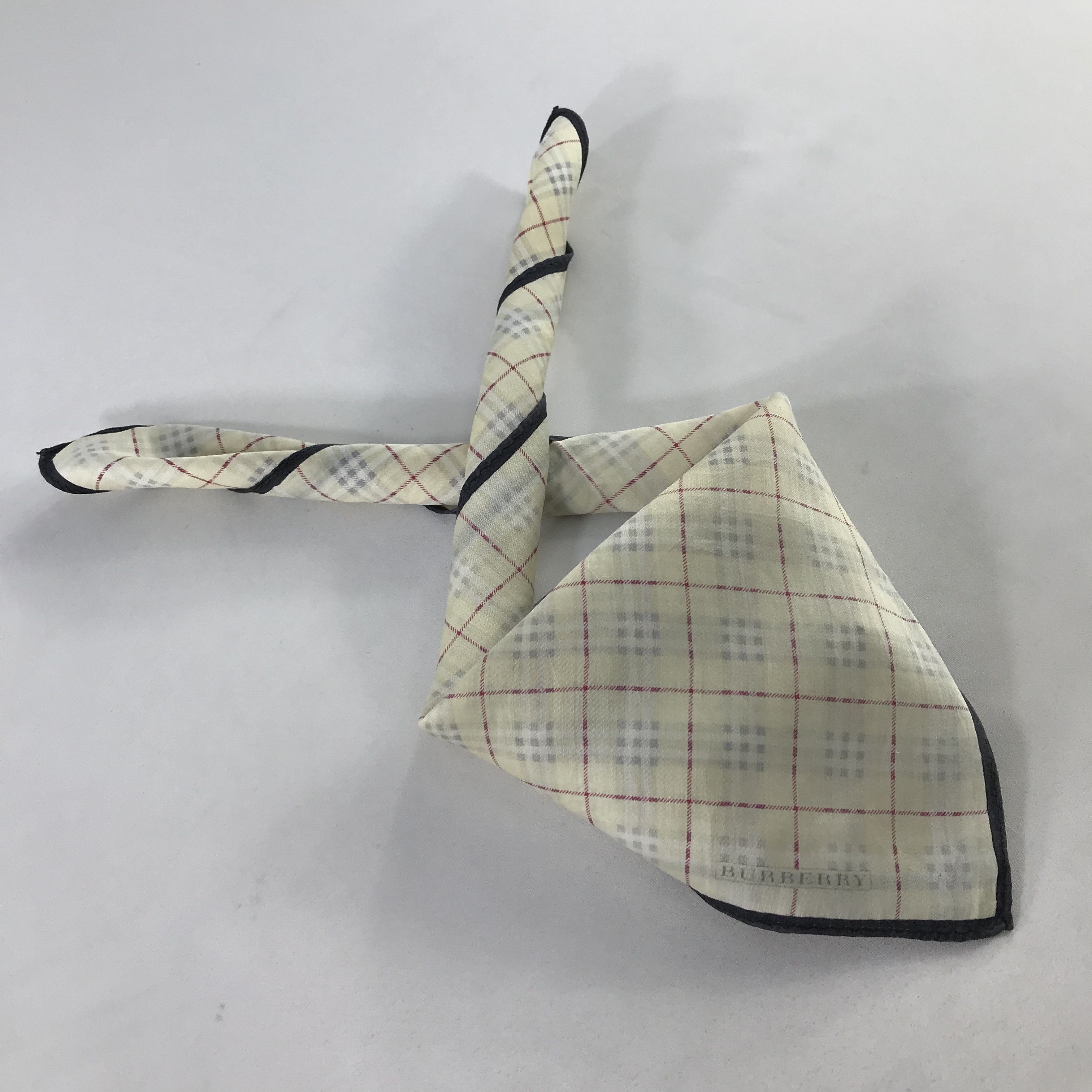 Burberry × Vintage Burberry Bandana / Handkerchief / Neckerchief - S1090 Size ONE SIZE - 4 Thumbnail