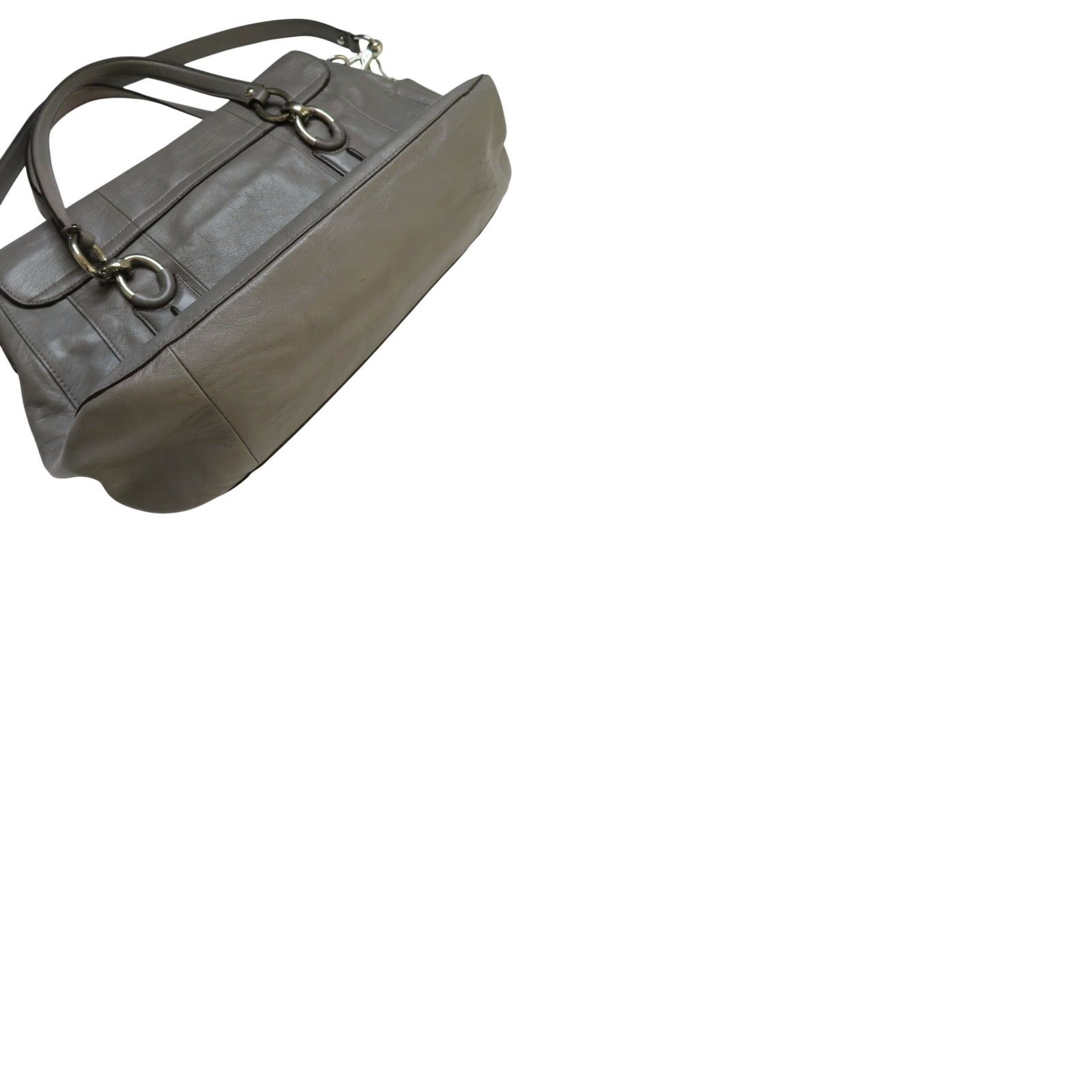 Coach Coach Kristin Shoulder Bag Purse Gray Leather Women's Poppy Line E1126-18277 Designer Handbag with Inner Pockets Size ONE SIZE - 9 Thumbnail