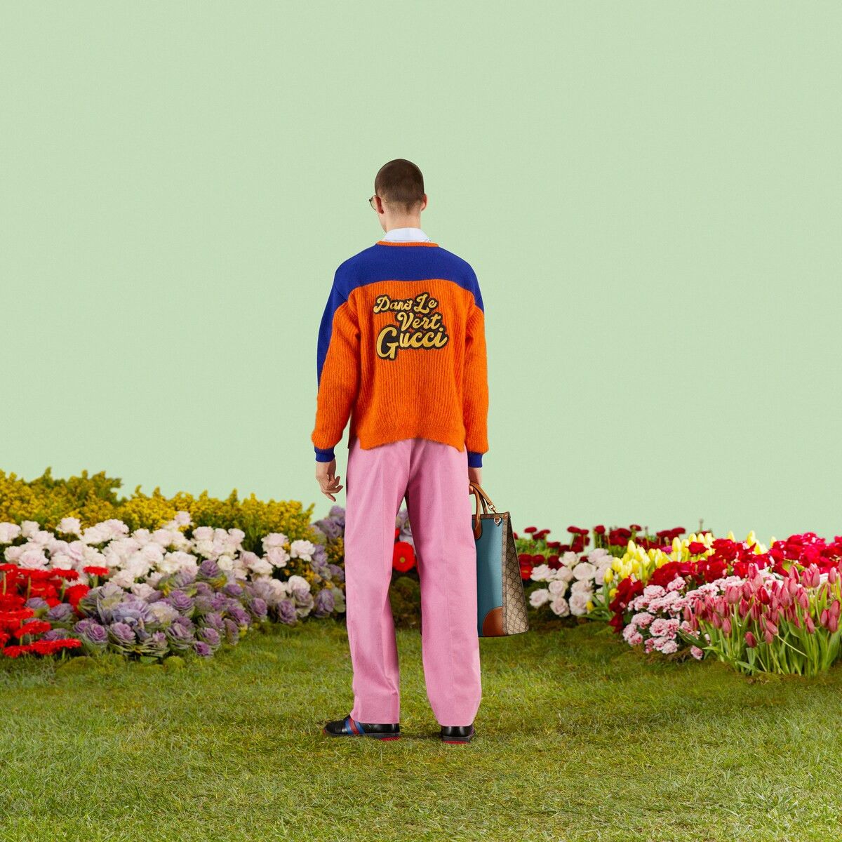 Gucci M Gucci Orange Year of the Rabbit Mohair Sweater Orange Blue Size US M / EU 48-50 / 2 - 3 Thumbnail