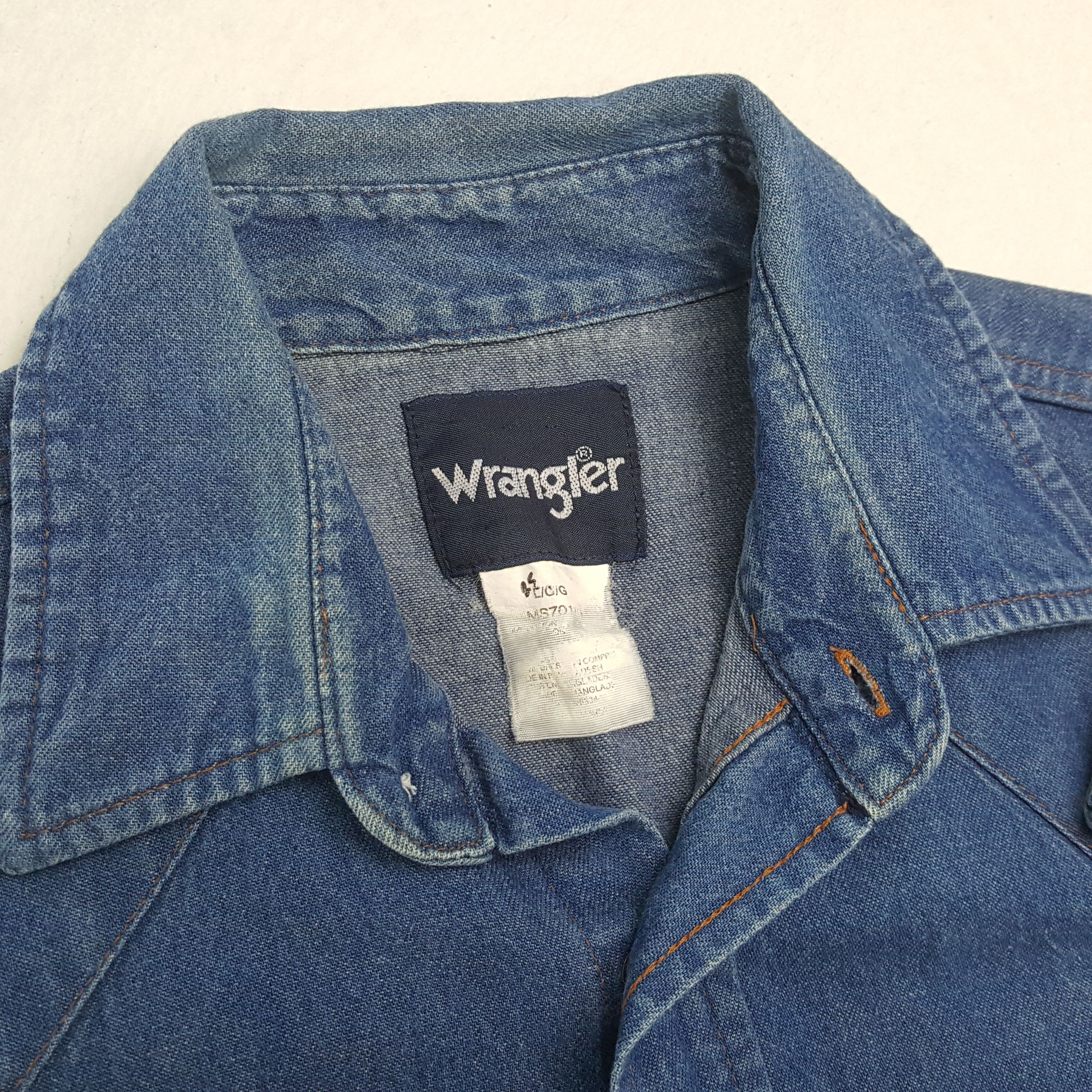Vintage × Wrangler WRANGLER Classic Style Double Pocket Shirt Size US L / EU 52-54 / 3 - 8 Thumbnail