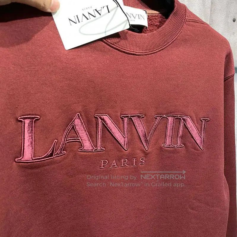 Lanvin Lanvin Men’s Red Long Sleeve Cotton Sweatshirt . Size US M / EU 48-50 / 2 - 2 Thumbnail
