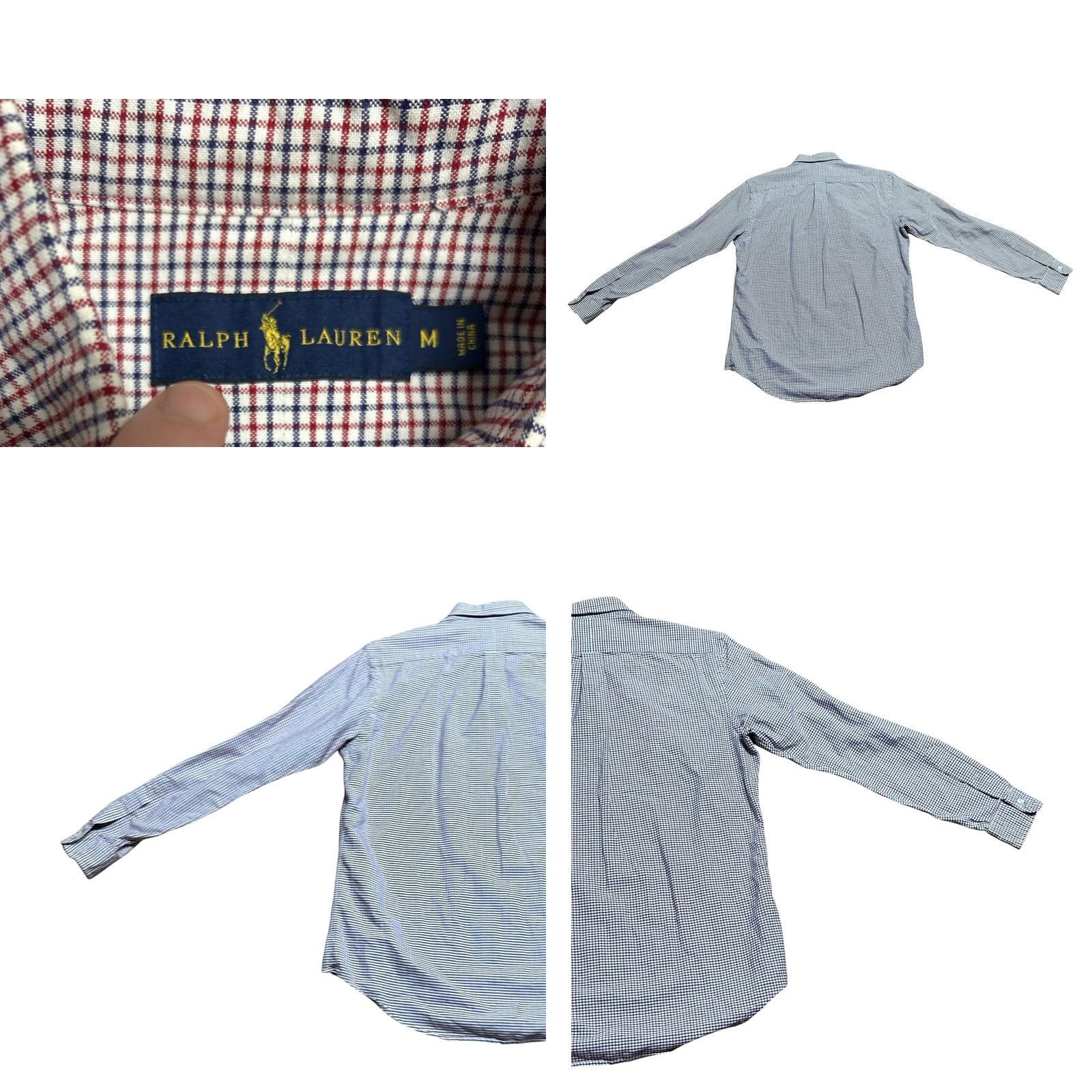 Ralph Lauren Ralph Lauren Men's Button-Down Shirt Lot Of 2 Sz Medium Blue Plaid Long Sleeve Shirt Size US M / EU 48-50 / 2 - 10 Thumbnail