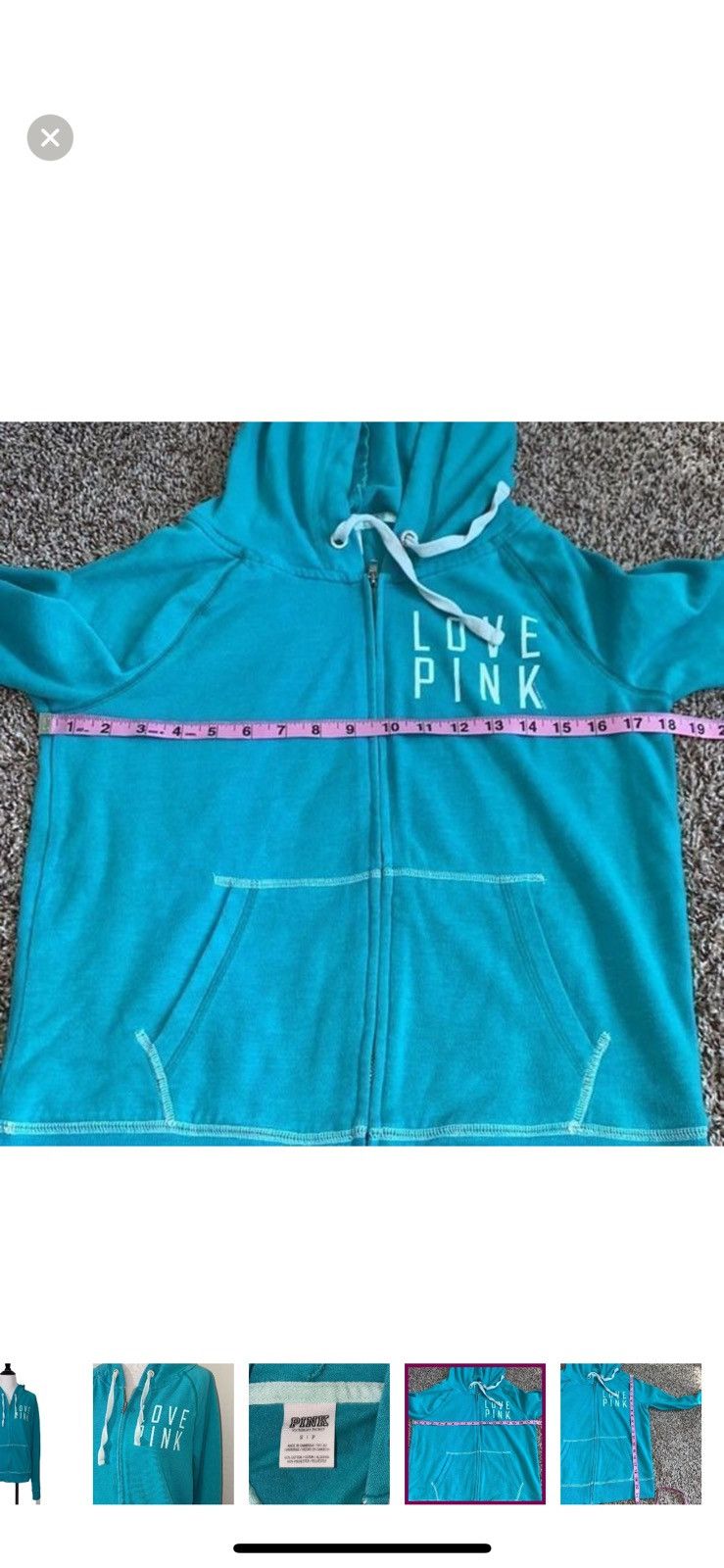 Pink Pink Victoria’s Secret small logo zip up hoodie Size S / US 4 / IT 40 - 2 Thumbnail