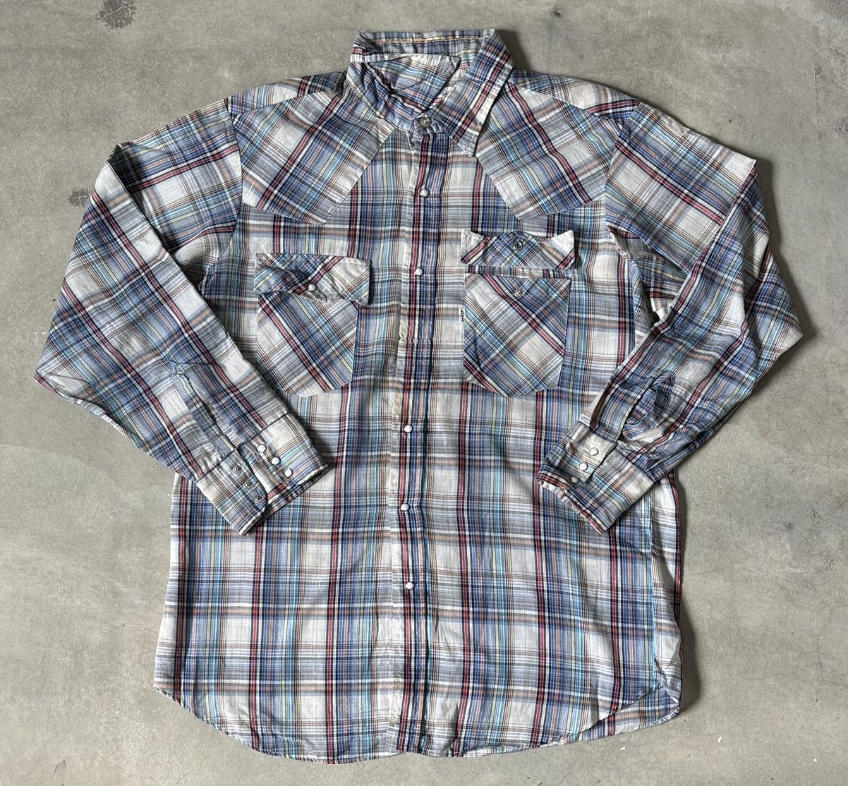 Levi's VINTAGE LEVIS 70S 80S WHITE TAB WESTERN SHIRT PEARL BUTTON Size US XXL / EU 58 / 5 - 1 Thumbnail