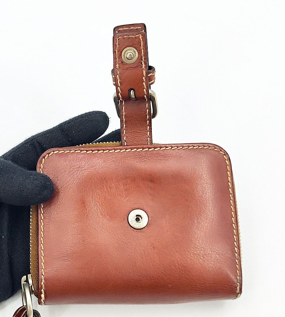 Chloe CHLOE brown leather bi fold wallet large zipper pull Size ONE SIZE - 14 Thumbnail