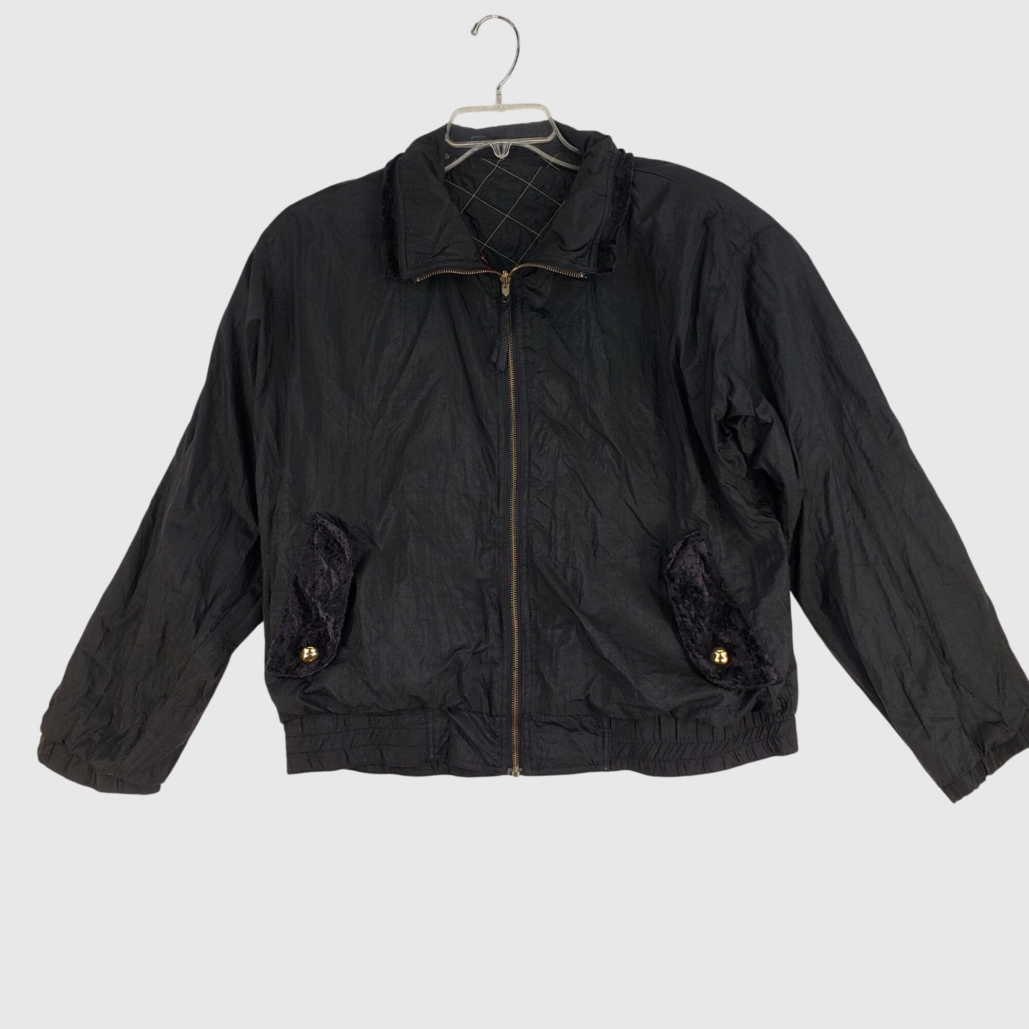 Other Vintage Reversible Velvet Embroidered Bomber Jacket Wmns L B Size L / US 10 / IT 46 - 3 Thumbnail