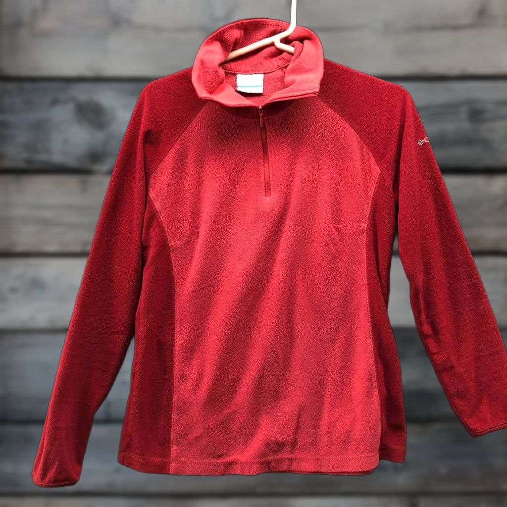 Pinko Columbia Glacial IV Quarter Zip Fleece Pullover Womens M Red Pink Lightweight Size M / US 6-8 / IT 42-44 - 1 Thumbnail