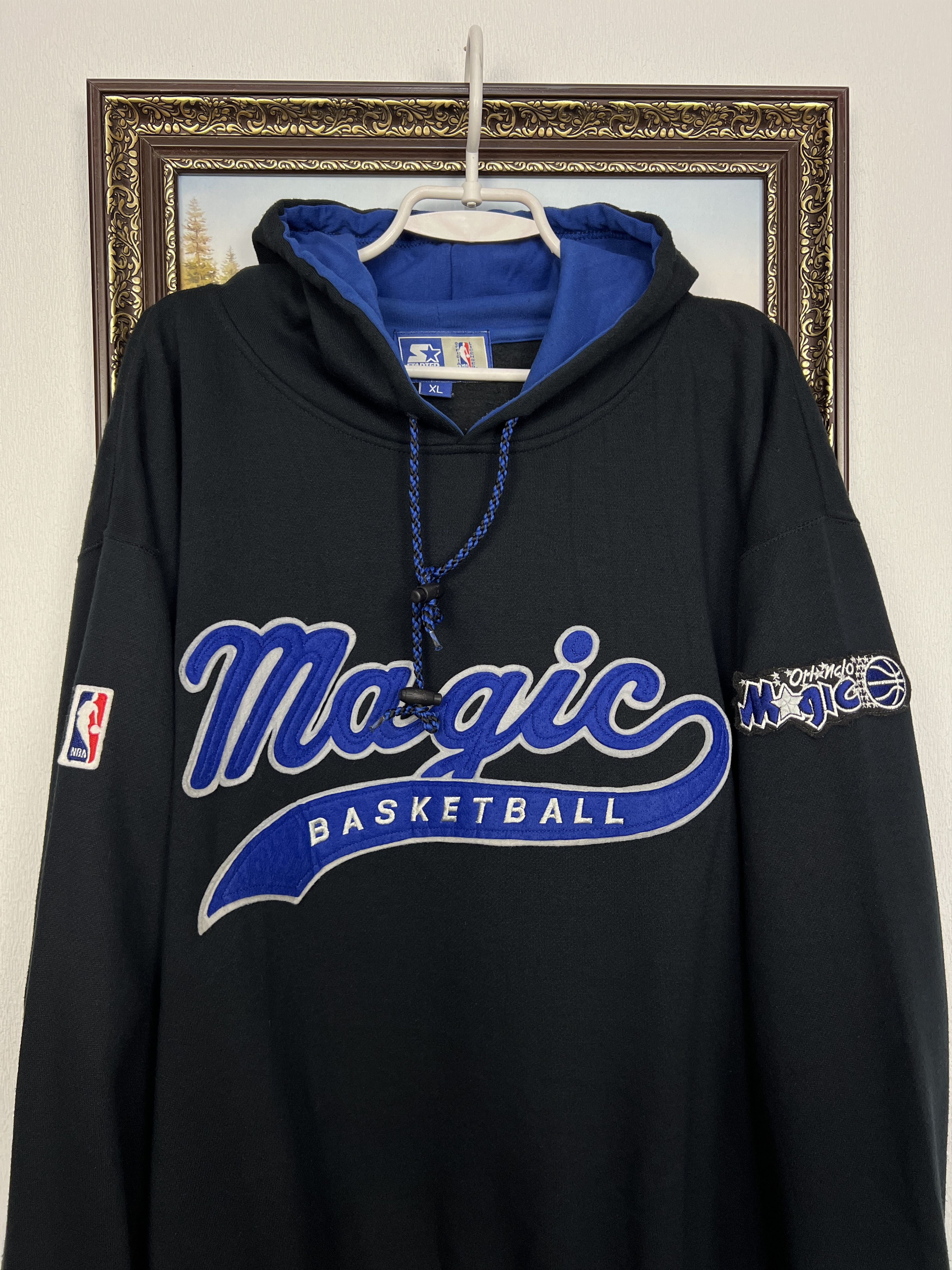 Starter Vintage 90's Orlando Magic NBA Hoodie Jacket Big Logo Rare Size US XL / EU 56 / 4 - 2 Thumbnail