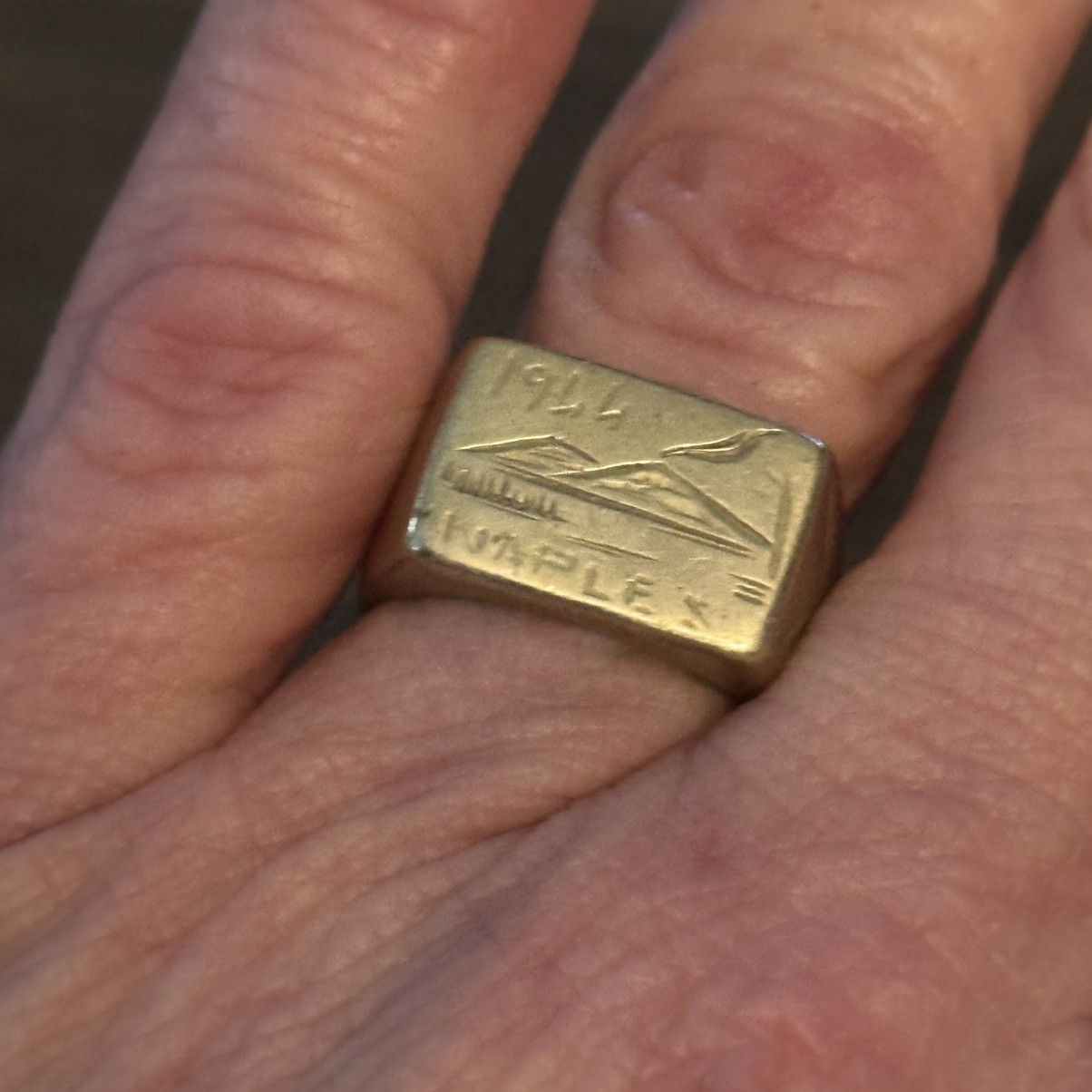 Vintage Vintage WWII 1944 Naples, Italy trench art ring Size ONE SIZE - 3 Thumbnail