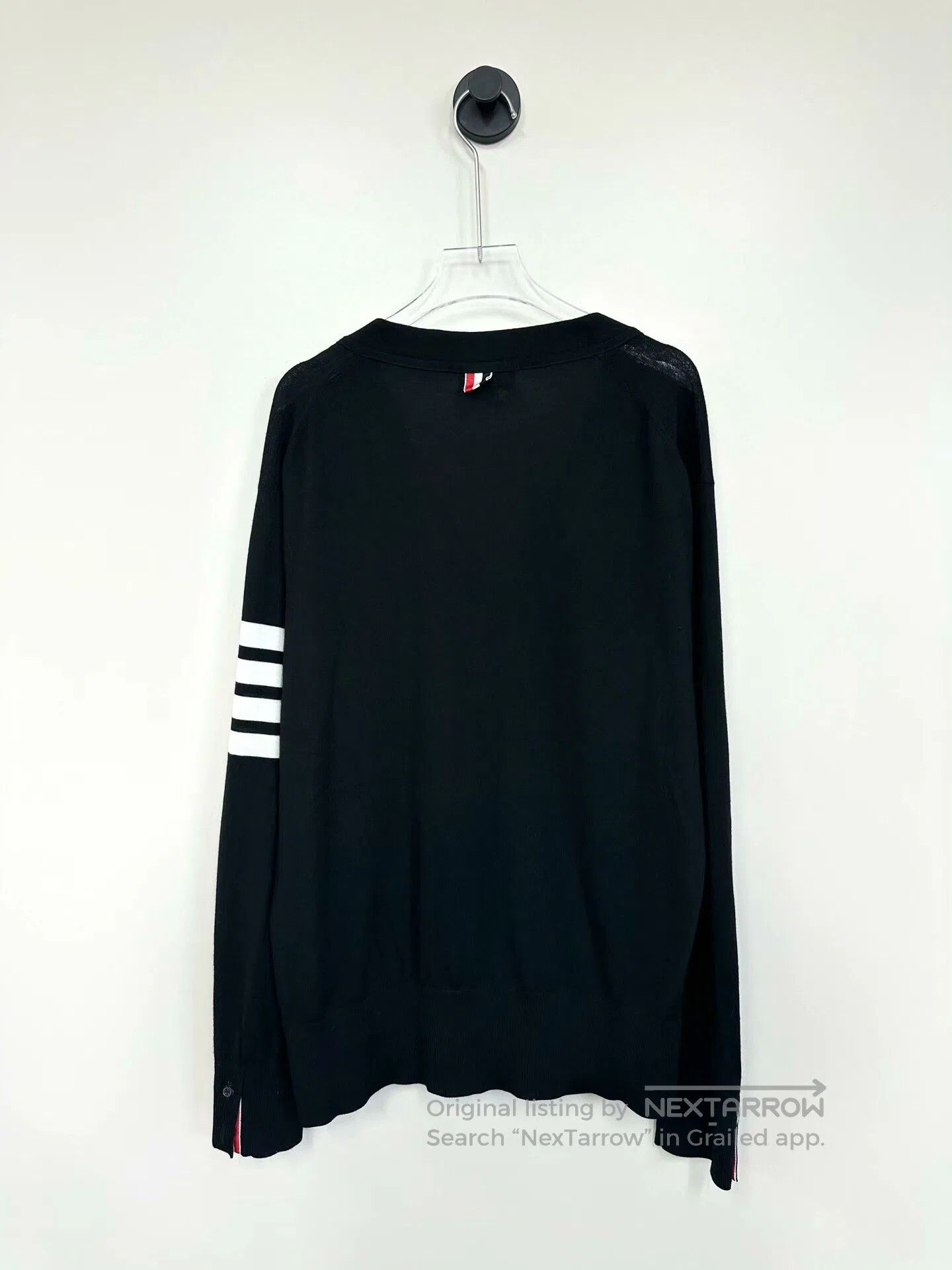 Thom Browne Thom Browne Black Wool Cardigan. Size US XL / EU 56 / 4 - 2 Thumbnail