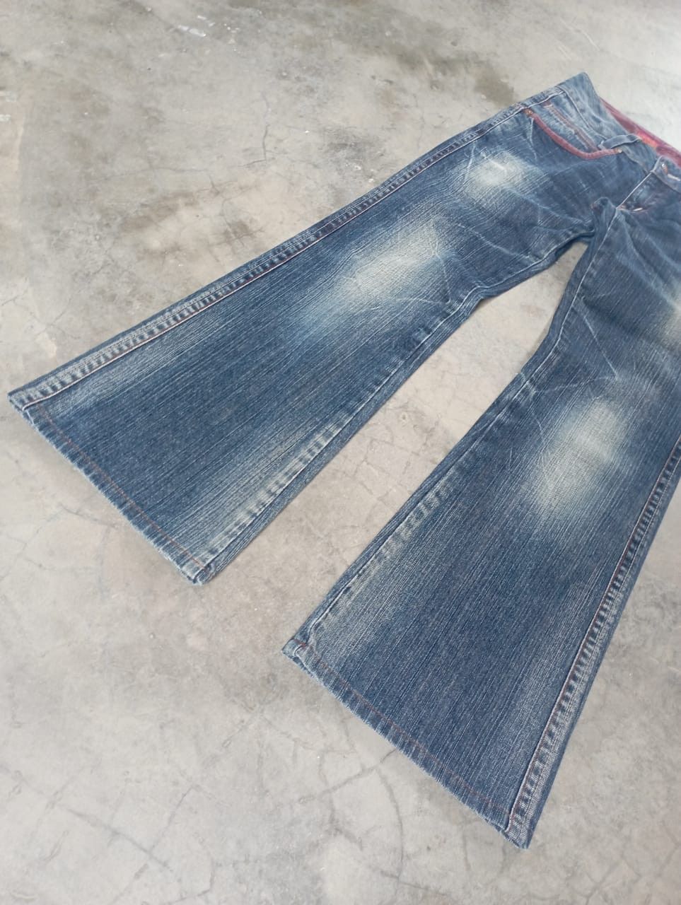 If Six Was Nine Super Flare Jeans Made In Japan Stone Wash ET BOITE Bootcut Size US 27 - 3 Thumbnail