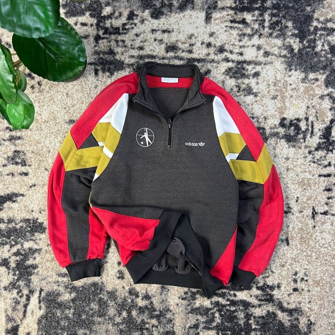 Adidas Vintage 90s Adidas Swiss Team Faustball 1/4 Zip Sweatshirt Size US L / EU 52-54 / 3 - 1 Thumbnail