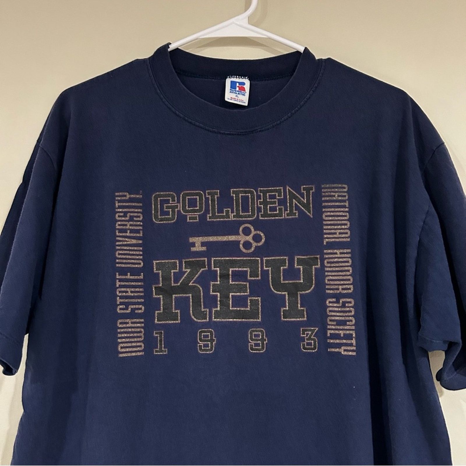Russell Athletic Vintage 1993 Iowa State University Golden Key Shirt Size US XL / EU 56 / 4 - 2 Thumbnail