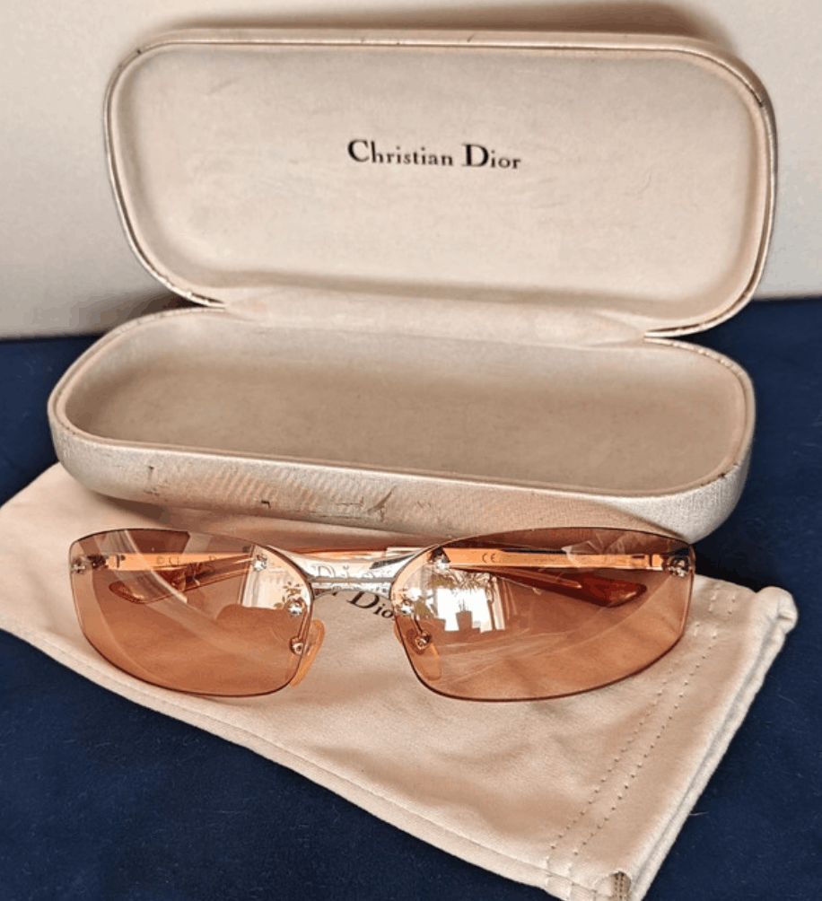 Rimless Sunglasses Dior Minipop Sunglasses New VINTAGE CHRISTIAN