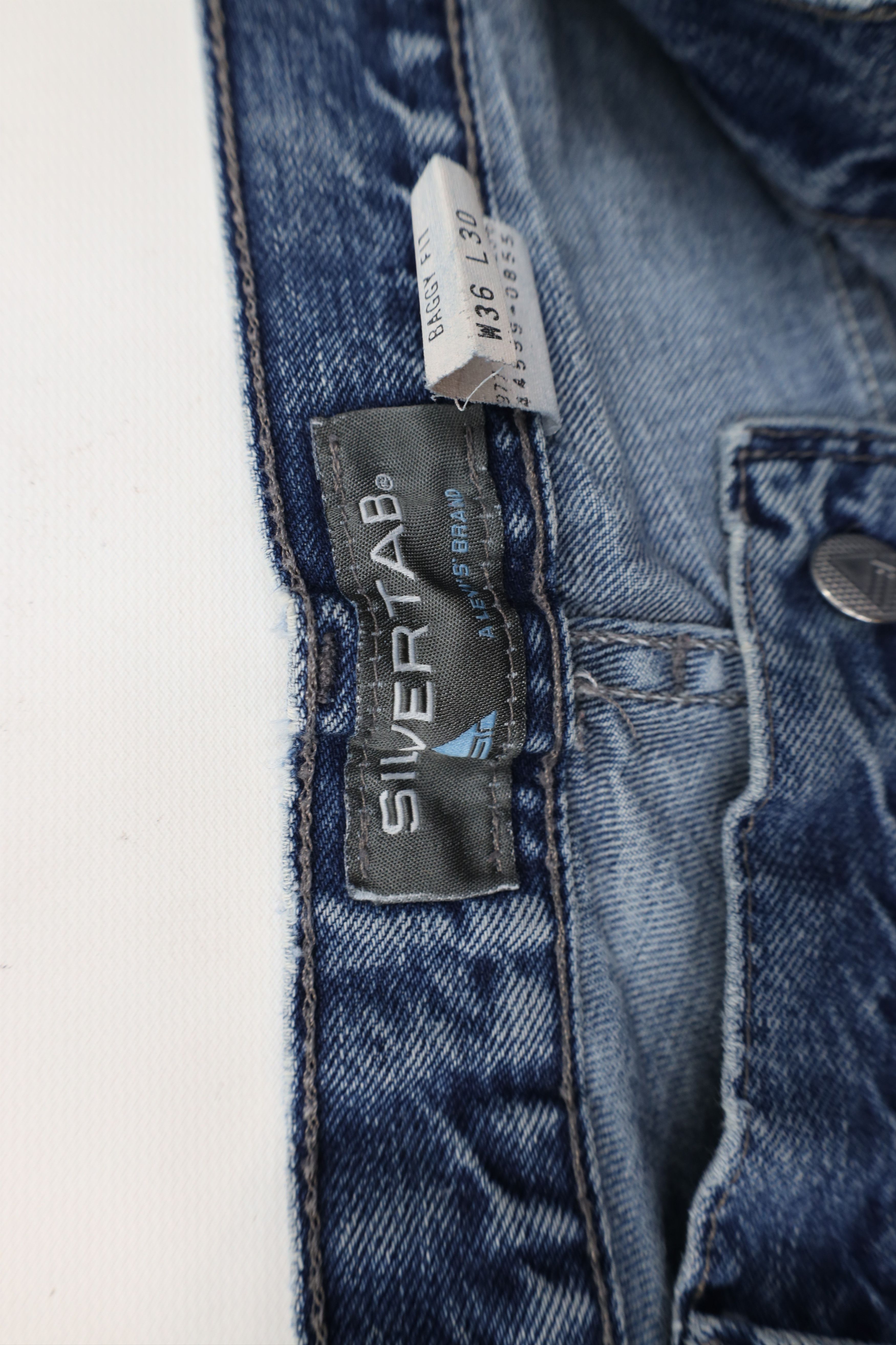 Levi's × Vintage Vintage Y2K 2001 Levis SilverTab Baggy Wide Leg Denim Jeans Size US 36 / EU 52 - 11 Thumbnail