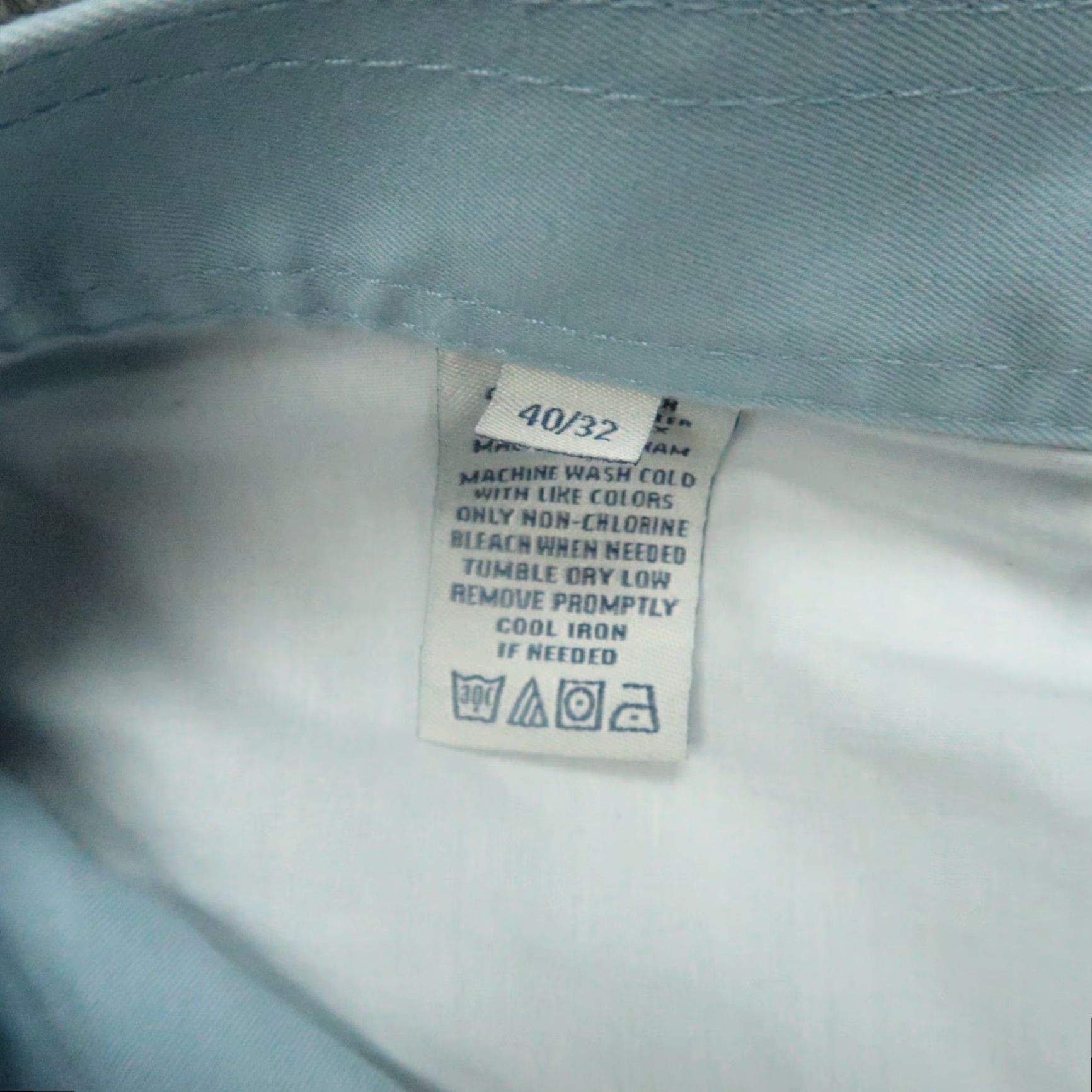 Vintage Onward Reserve Pants Men 40x32 Blue Chino Trousers Stretch Flat Front 5-Pocket Regular Inseam 32 Size US 40 / EU 56 - 7 Thumbnail