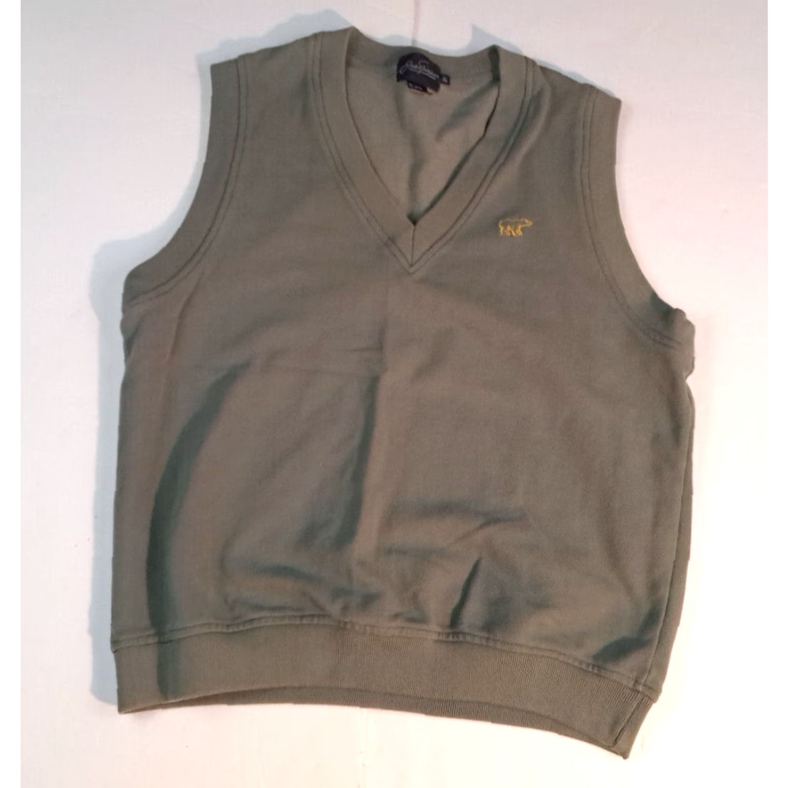 X-LARGE Jack Nicklaus Bear Logo Golf Sweater Vest Vest XL Tan Brown Fleece V-Neck Men 1980s Size XL Golf All Seasons Logo Pattern Solid Size US XL / EU 56 / 4 - 3 Thumbnail