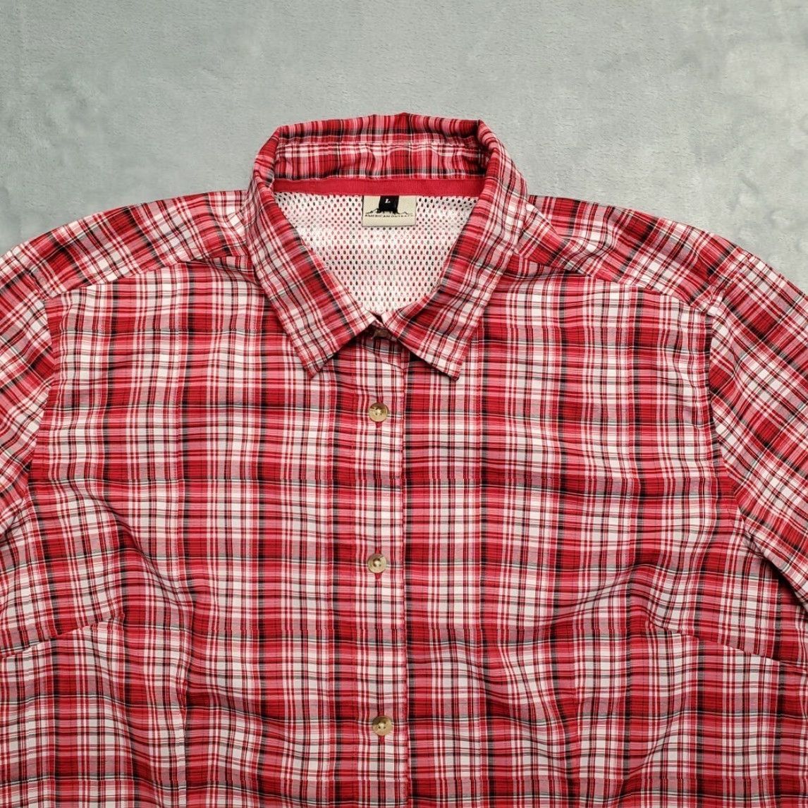 Vintage VINTAGE American Outback Shirt Womens Large Red Plaid Vented Roll Tab Sleeves Hike Fish Size L / US 10 / IT 46 - 3 Thumbnail
