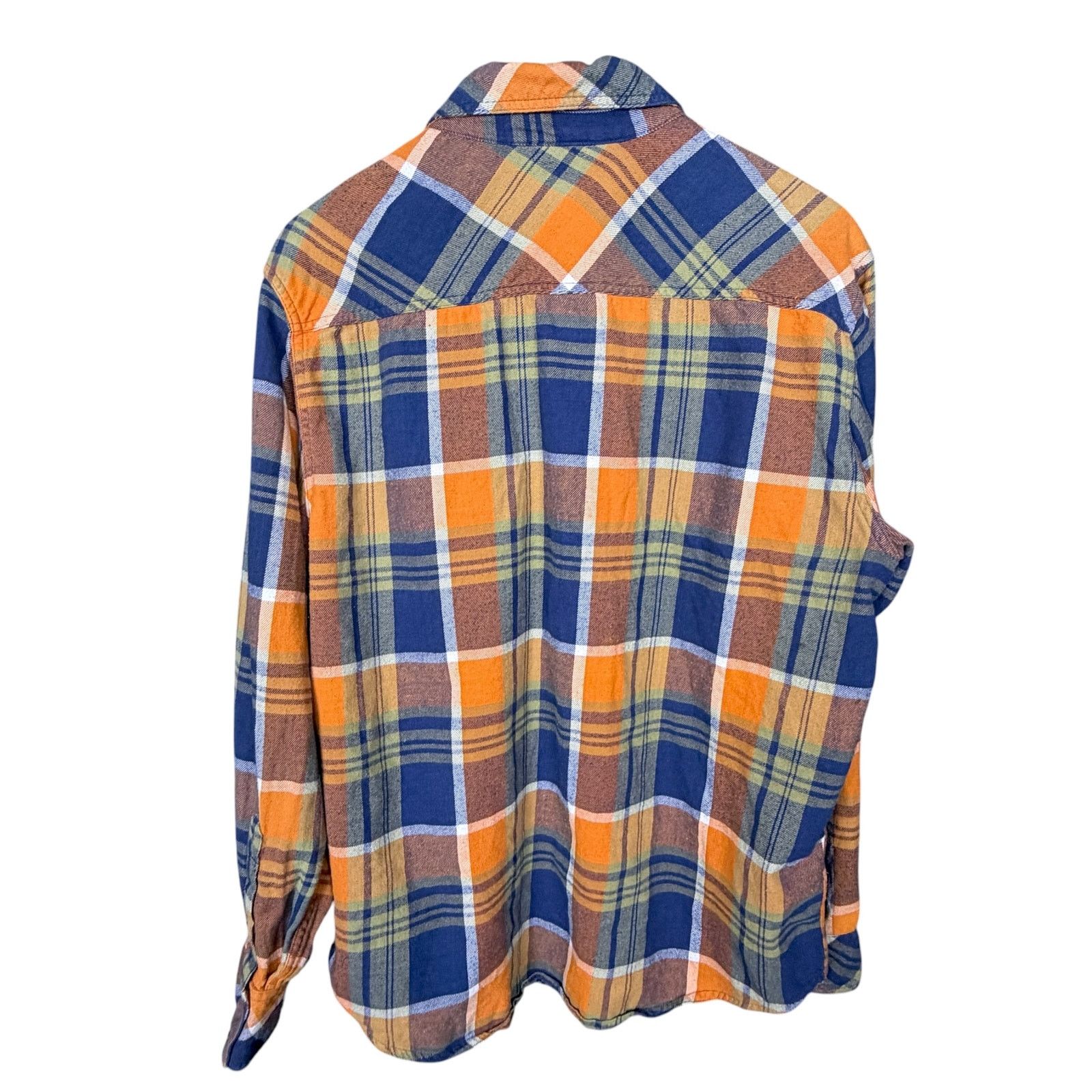 Fox Racing Fox Racing Flannel Shirt Mens XL Orange Plaid Long Sleeve Size US XL / EU 56 / 4 - 2 Thumbnail