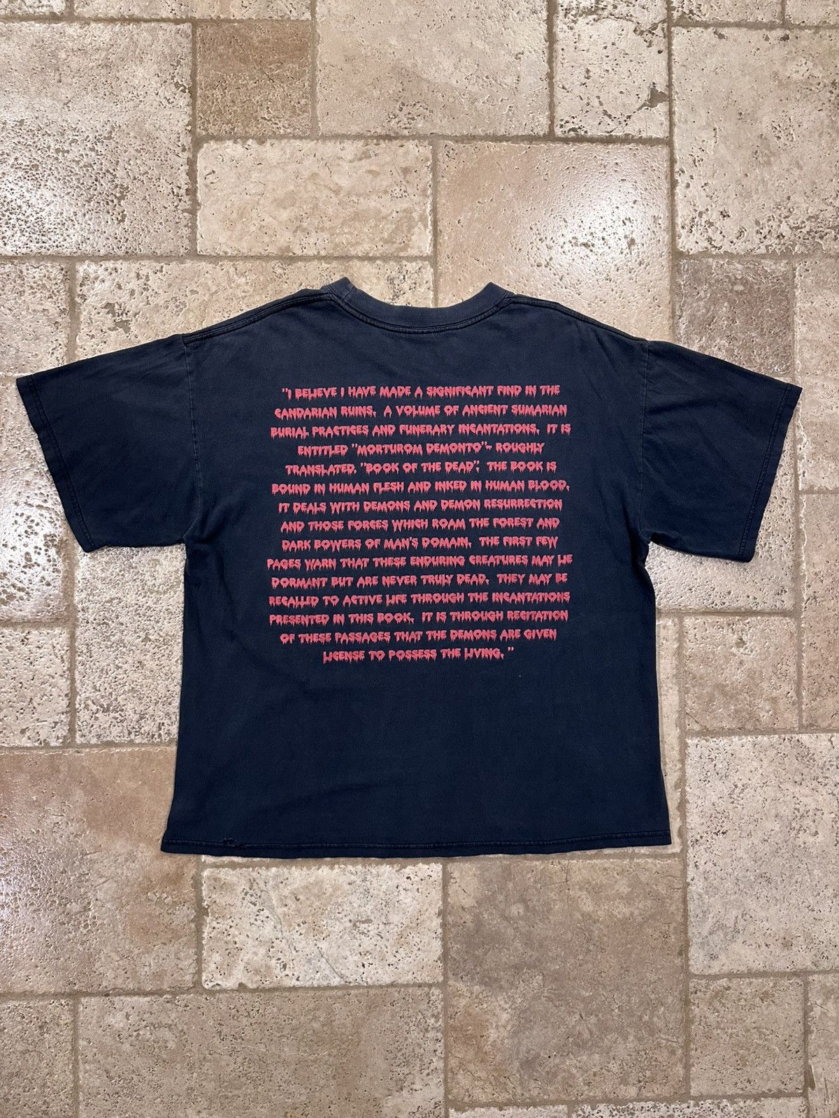 Vintage Vintage The Evil Dead Horror Promo 2001 Faded T-Shirt Size US XL / EU 56 / 4 - 9 Thumbnail