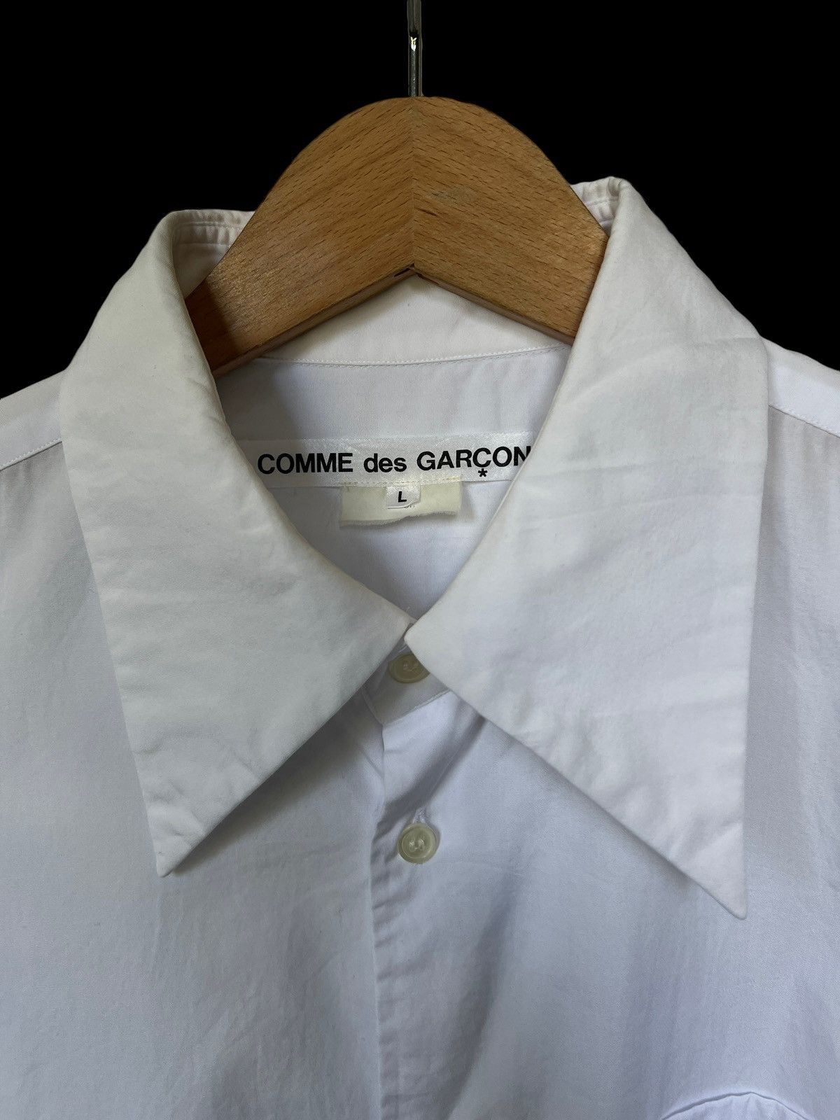 Comme des Garcons 2017 Comme des Garçons Shaped Cut-Off Button Up Shirt Size US L / EU 52-54 / 3 - 7 Thumbnail